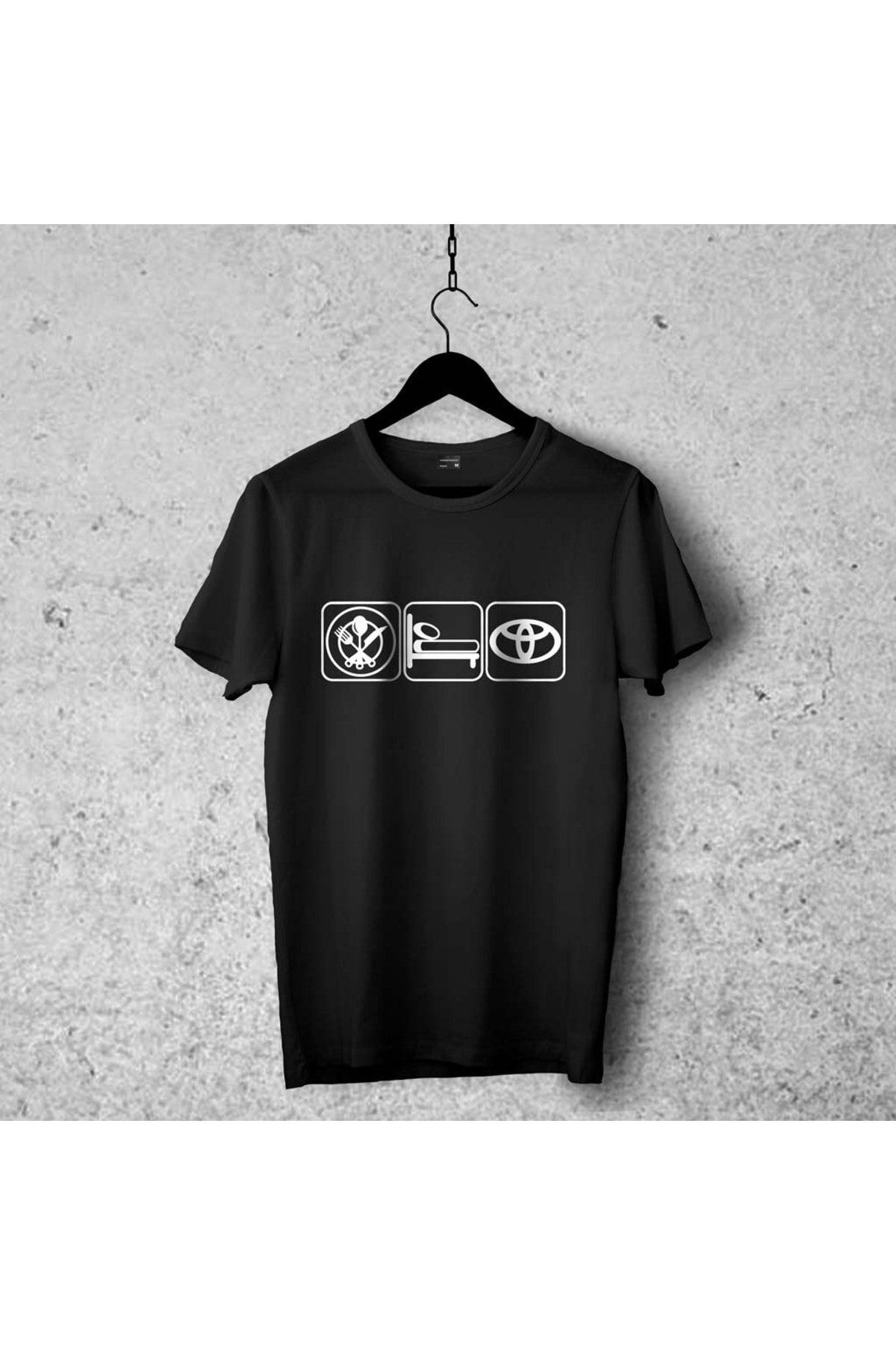Pisa Art Toyota Amblem Tasarımlı Tshirt 8, Unisex Premium Çatlama Solma Yapmaz , Otomobil