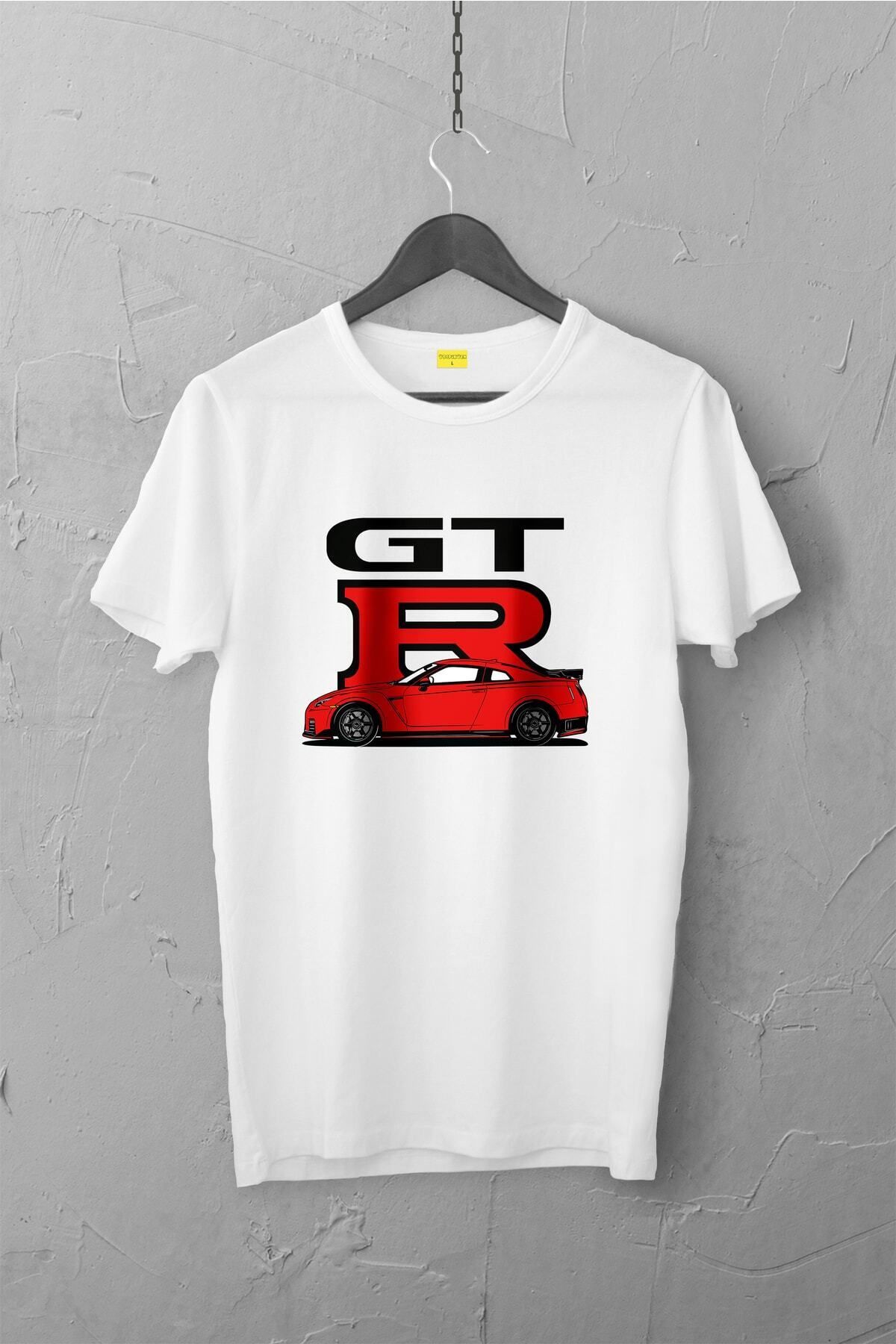 Pisa Art Nissan Gtr R35 Design Tshirt , Unisex Premium, Çatlama Solma Yapmaz / Otomobil