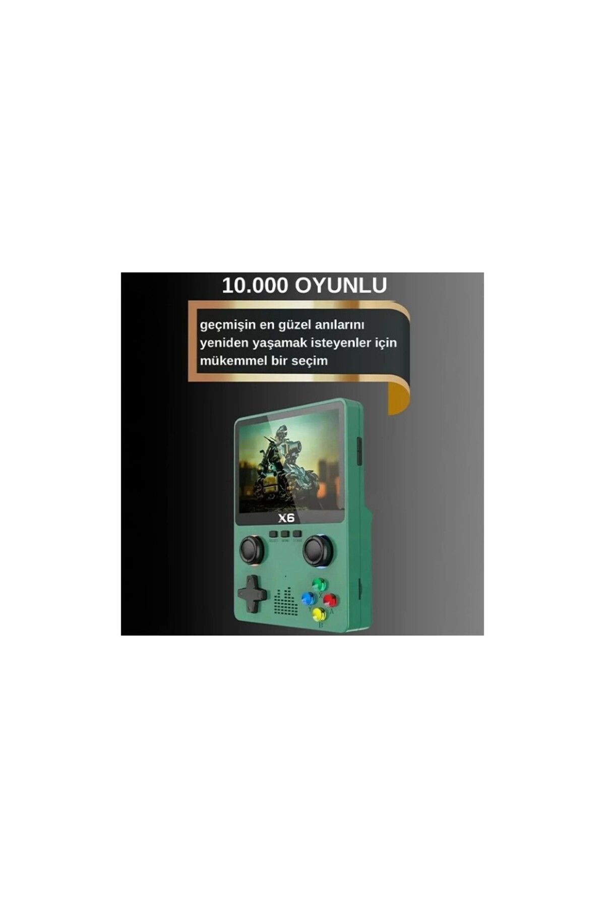 ARELL TEKNOLOJİ Oyun Konsolu Yeninesil El Atarisi 10.000 Adet Nostalji Oyun 3.5inç Ipsekran Mp3/mp4/video Gamepad