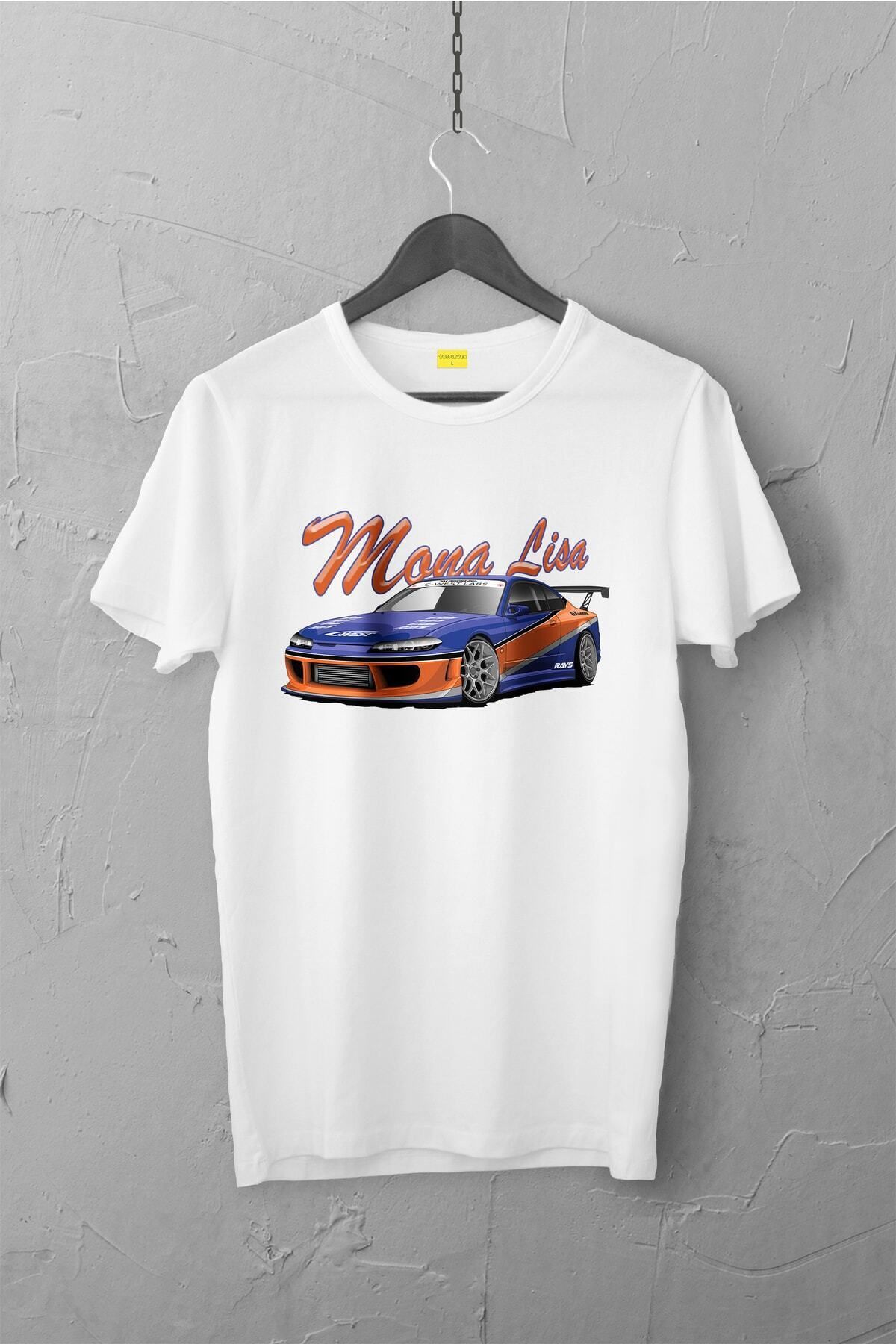Pisa Art Nissan S14 Silvia - Tokyo Drift Mona Lisa Design Tshirt - Otobobil