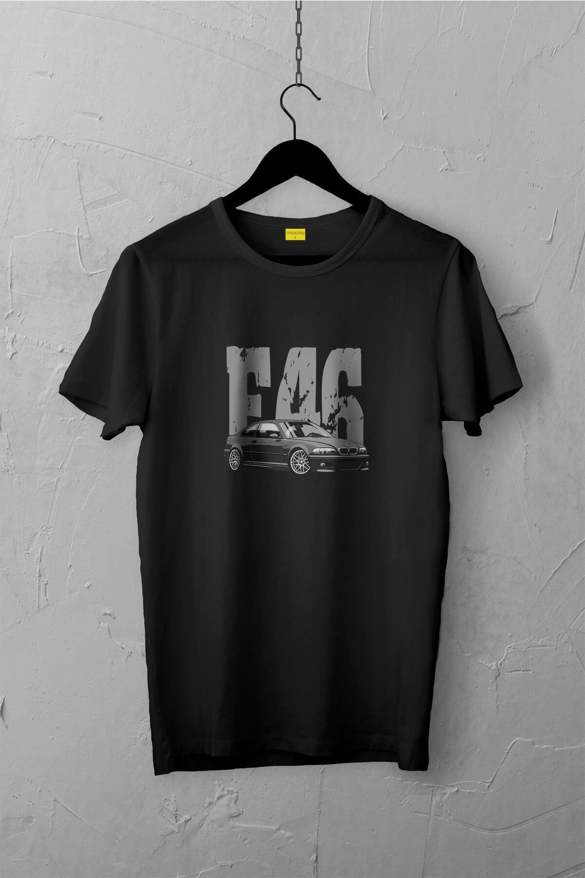 Pisa Art Bmw E46 Tasarımlı Tshirt , Unisex Premium, Çatlama Solma Yapmaz / Otomobil
