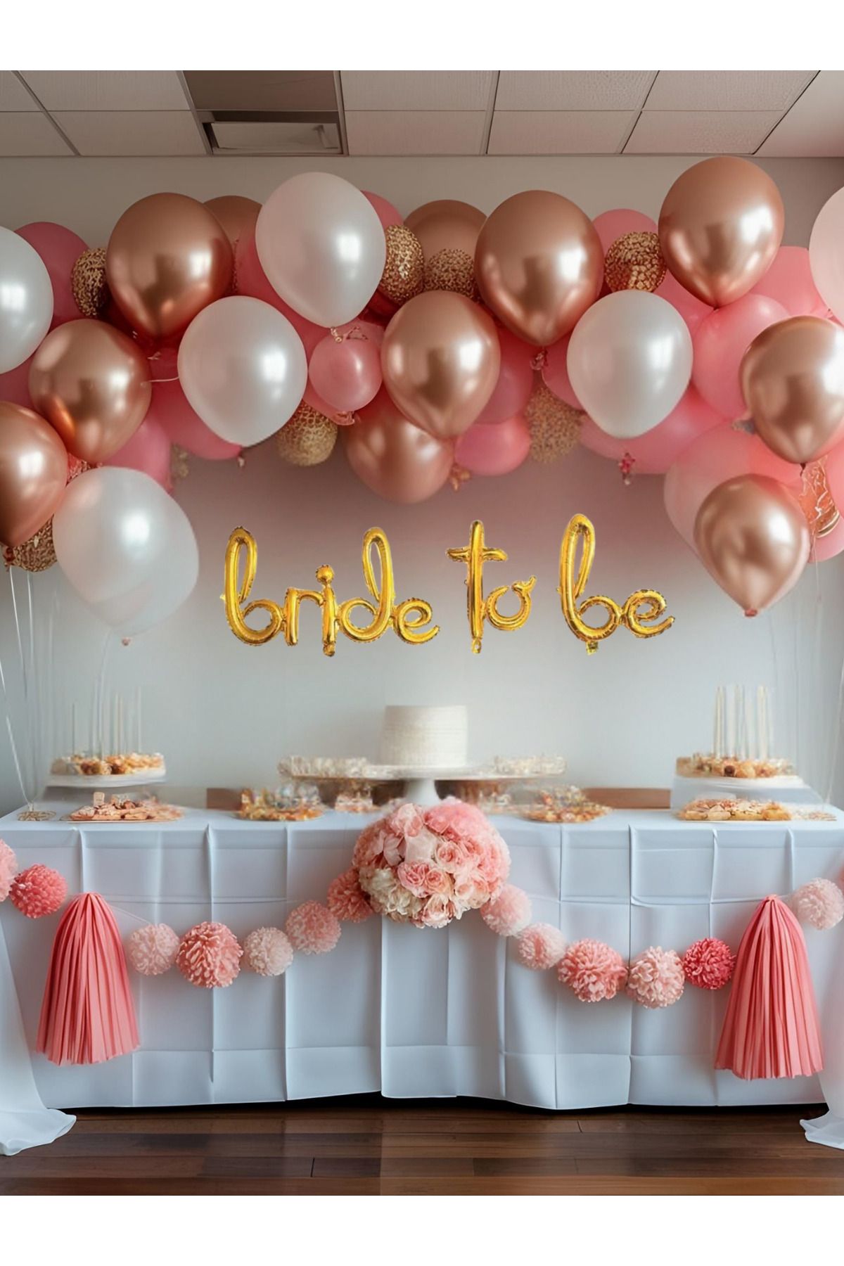 pellure Bride To Be Folyo Balon italik Karakter Metalik Bekarlığa Veda Balon Seti