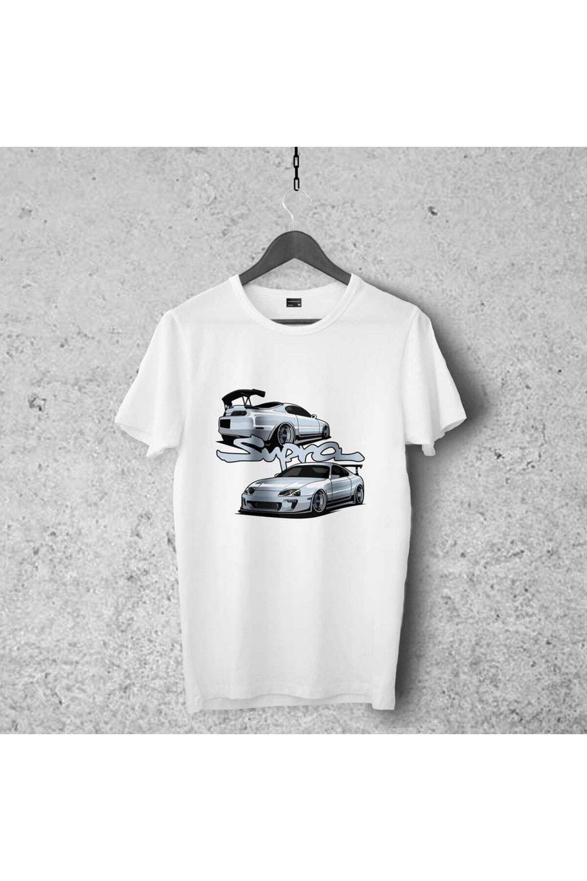 Pisa Art Toyota Supra Tasarımlı Tshirt 4, Unisex Premium Çatlama Solma Yapmaz , Otomobil