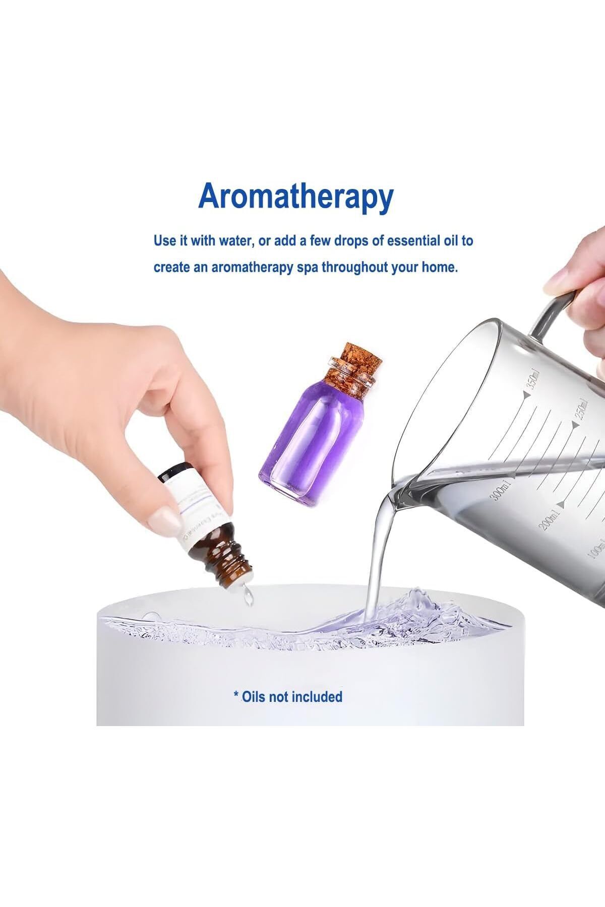 Generic-500ML Essential Oil Diffuser with Remote Control, Bluetooth Speaker, BPA Free Aromatherapy Diffuser 7