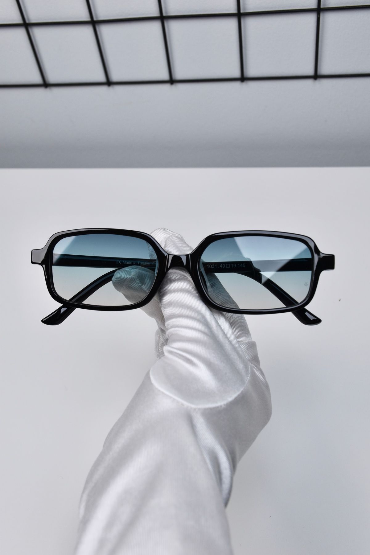 LOOKUP NEW 49-19-145 Ekartman Unisex Kadın Erkek Uv400 Korumalı Kemik Dikdörtgen Kare Mii Güneş Gözlüğü