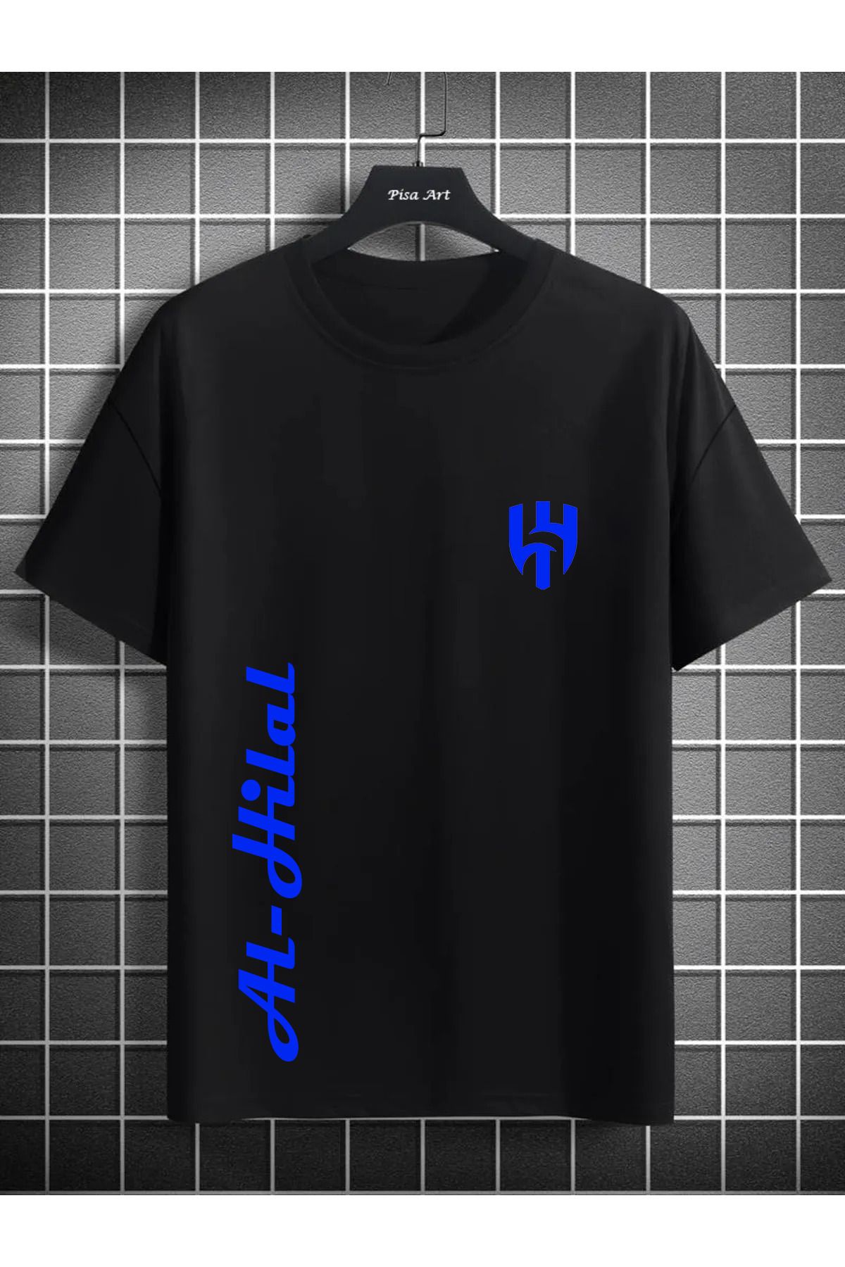 Pisa Art AL HİLAL YAN YAZILI ÖZEL TASARIM UNISEX TARAFARTAR T-SHIRT
