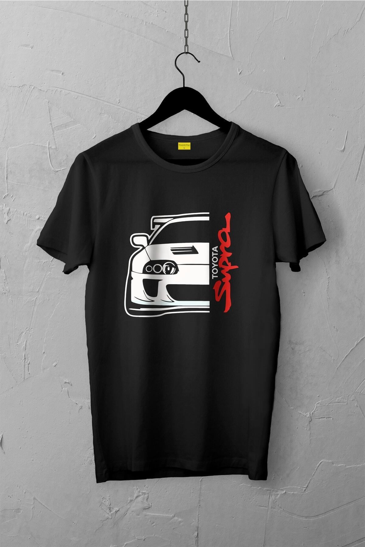 Pisa Art Toyota Supra Design Tshirt , Unisex Premium, Çatlama Solma Yapmaz / Otomobil