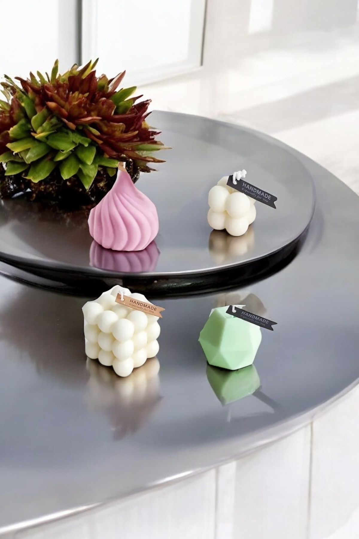 Agleam Handmade Aesthetic Candle Set – 4’lü Dekoratif Mum Koleksiyonu