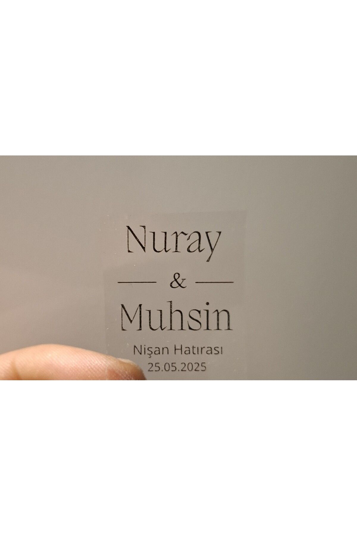 Sym Hediyelik 110 Adet Kişiye Özel Kına Nişan Söz Nikah Düğün Etiketi Şeffaf Sticker 3x3 Cm