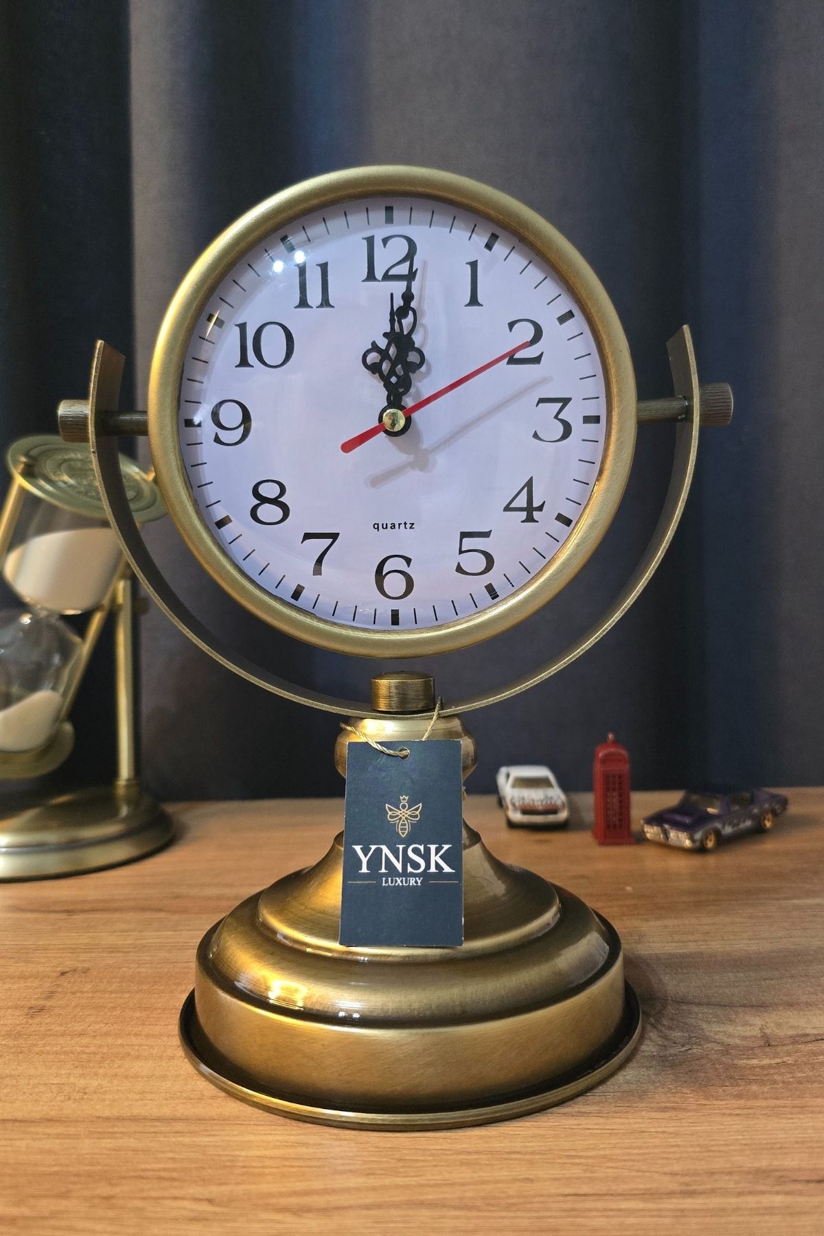 YNSK Asil Küre Eskitme Masaüstü Saat