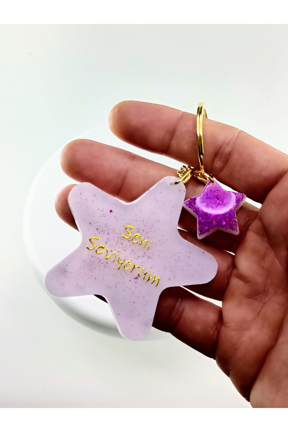 NEXOAKSESUAR El Yapımı Epoksi Charm Çanta Süsü | Renkli Tasarım Çanta Aksesuarı | Anahtarlık ve Hediyelik Charm