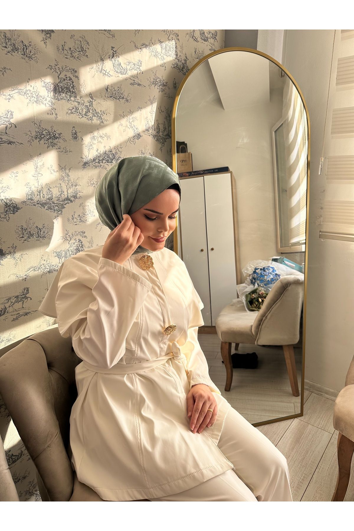 Nuesscollection Pelerin Takım Tesettür İkili Takım
