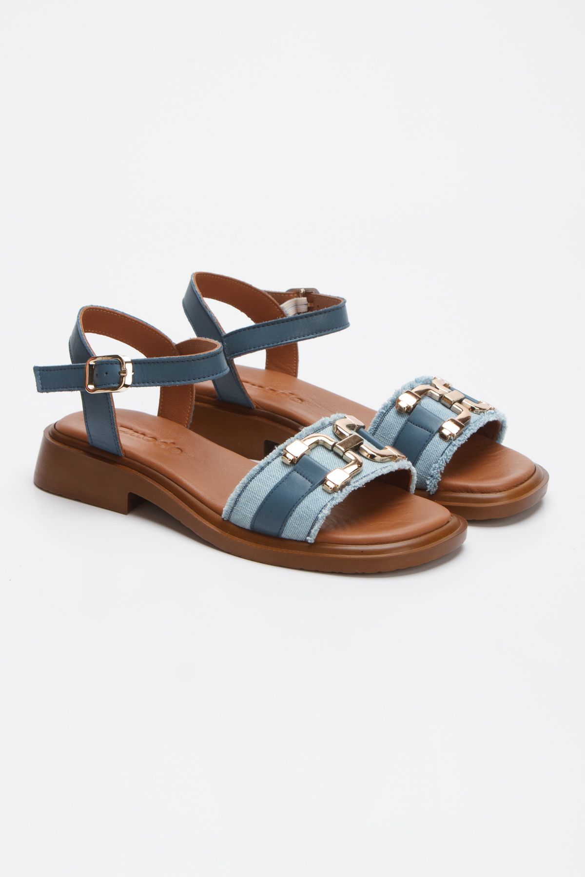 ezmoda hakiki deri sandalet tekbant