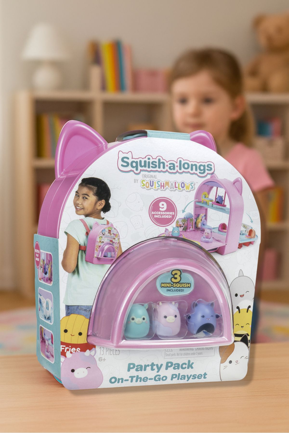 TOYFEST Longs Party Pack Taşınabilir Oyun Seti (3 Mini Figür + 9 Aksesuar)