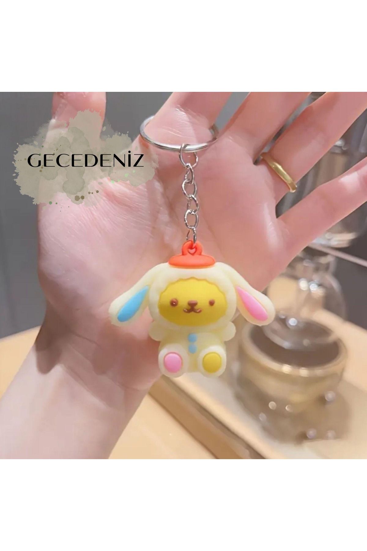 GECEDENİZ Anahtarlık Charm Kuromi ve Arkadaşları Sanrio Çizgi Karakter NO6