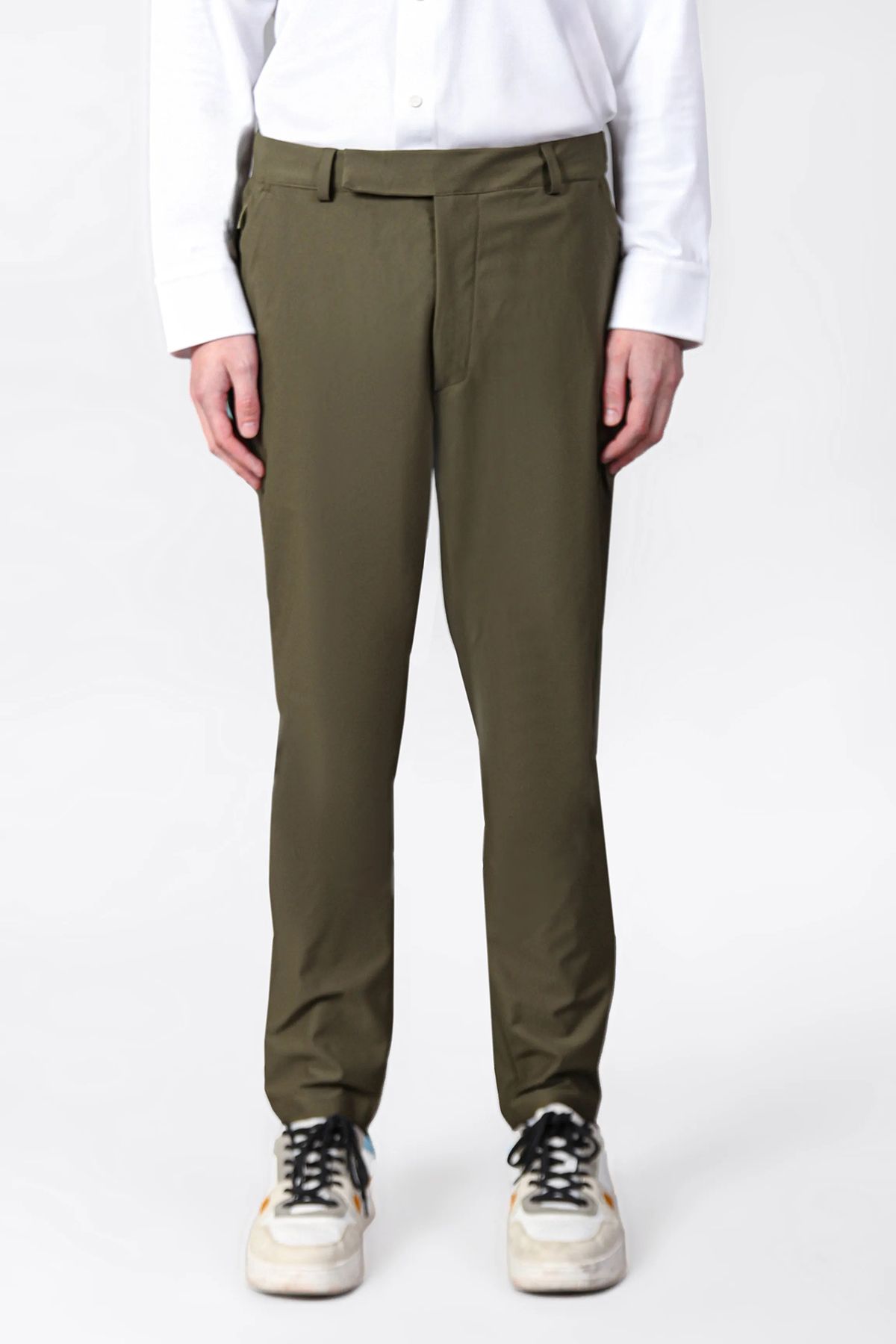 Isaora Regular Fit Normal Bel Düz Paça Su İtici Pantolon Erkek PANTOLON ISR5111 OLV1