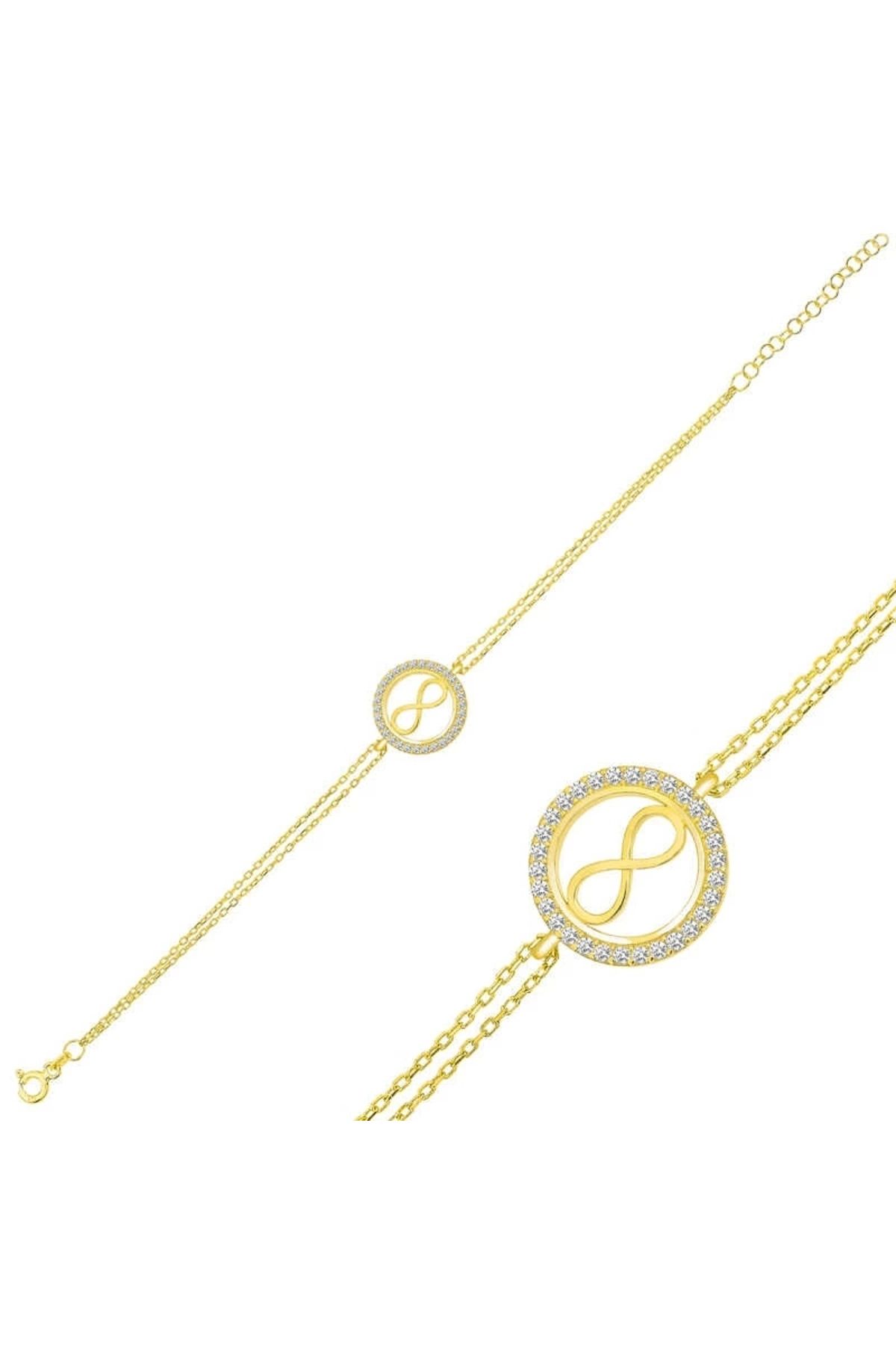 luz&pos Gümüş Gold Sonsuzluk Bileklik