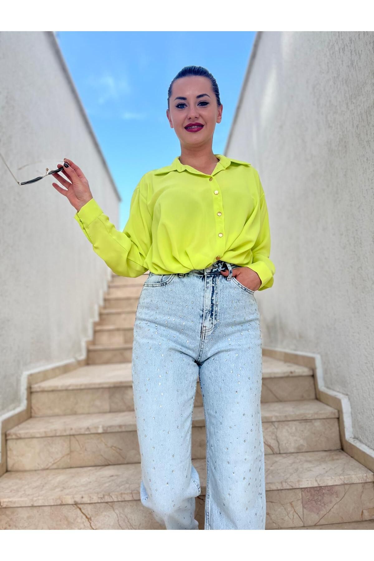 Butik Lavvbutik Pembe Oversize Gömlek