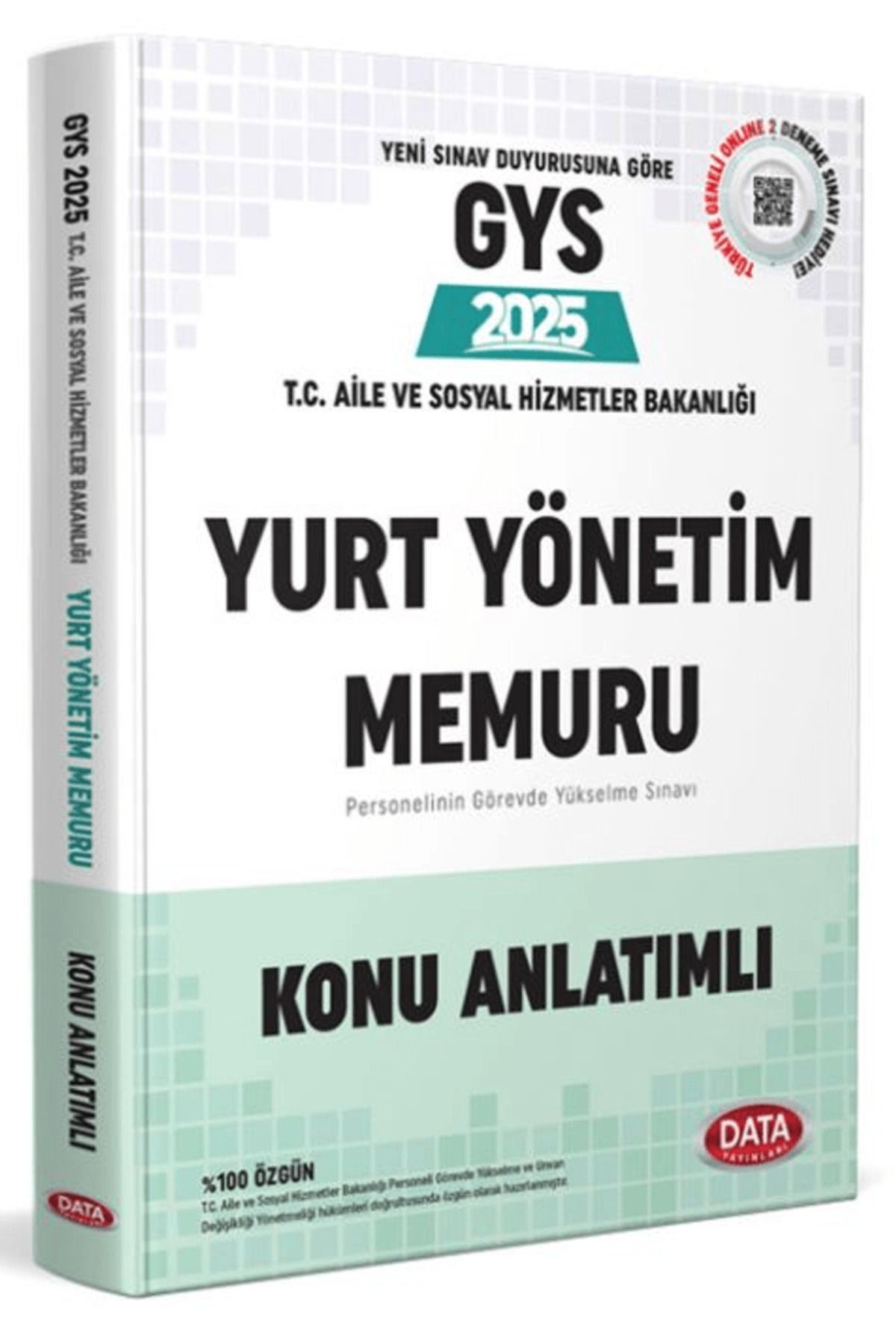 Data Yayınları T.C. Aile ve Sosyal Hizmetler Bakanlığı Yurt Yönetim Memuru GYS Konu Anlatımlı / 9786255580276