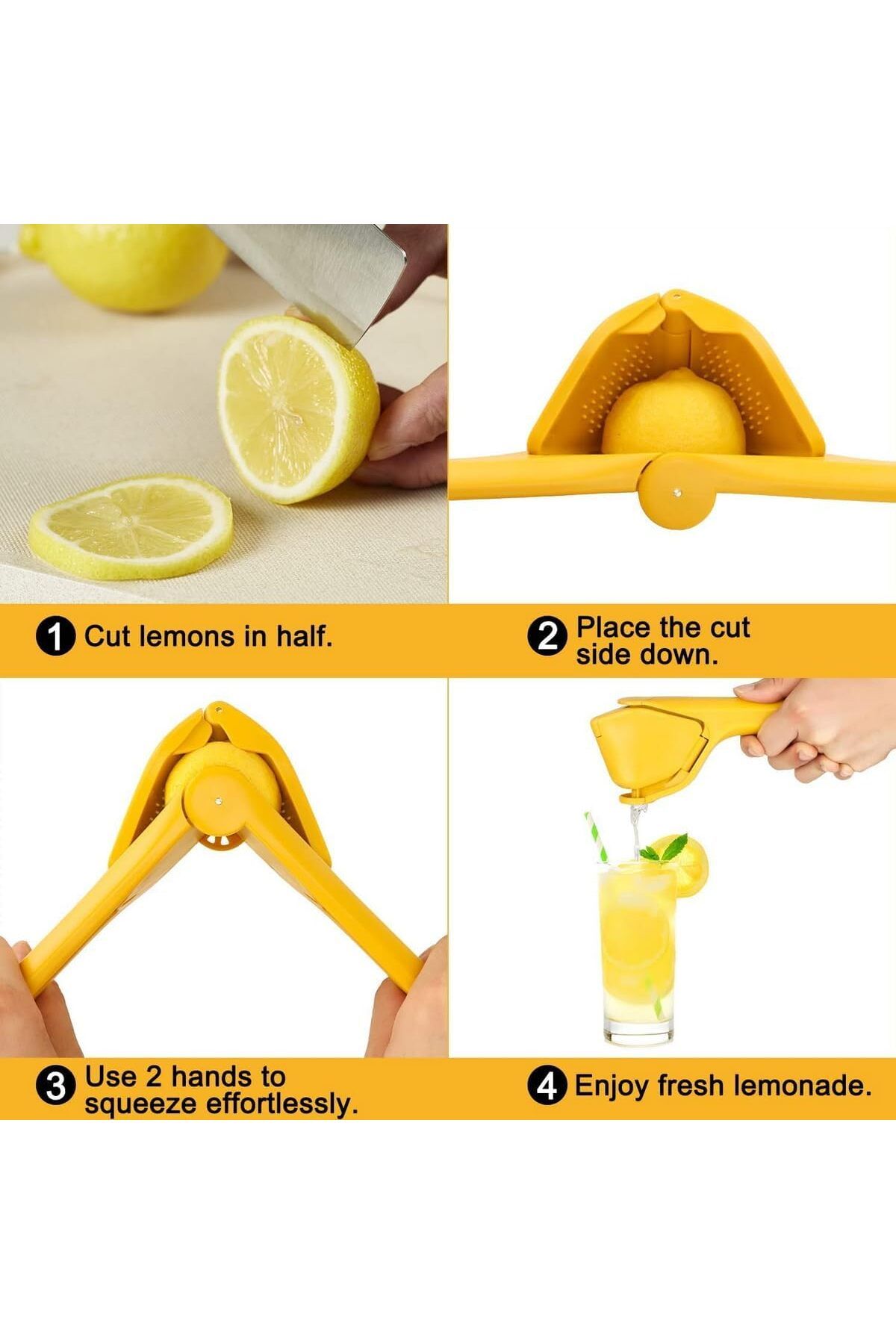 Generic-AGREON Lemon Fluicer,Easy Squeeze Manual Lemon Juicer,Citrus Juicer That Folds Flat For Space-Savin 4