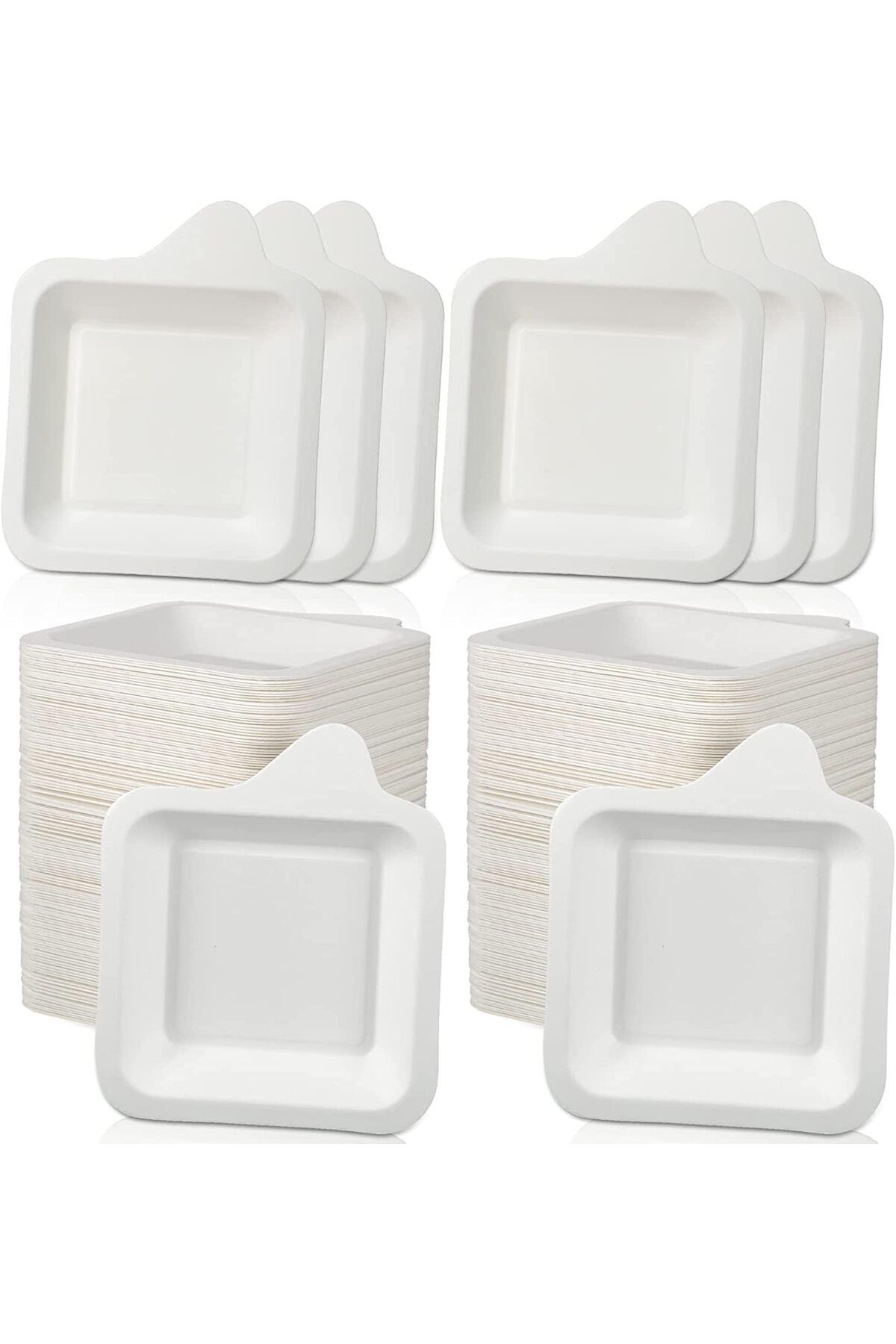 Generic-MAKINGTEC Paper Dessert Plates, Small Disposable Plates Paper Plates Bulk, White Cake Appetizer Pap 1