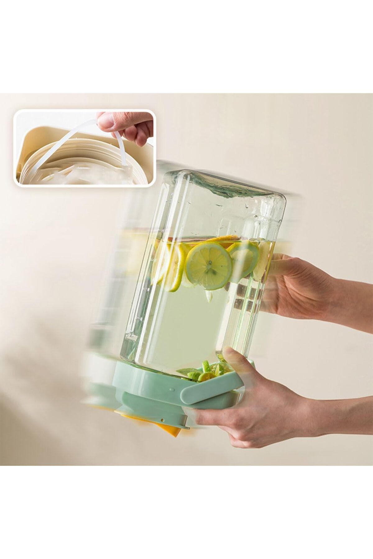 Generic-MIBRU Cold Bevrages Container With Faucet Juice Container Household Cold Kettle for Making Iced Tea 7