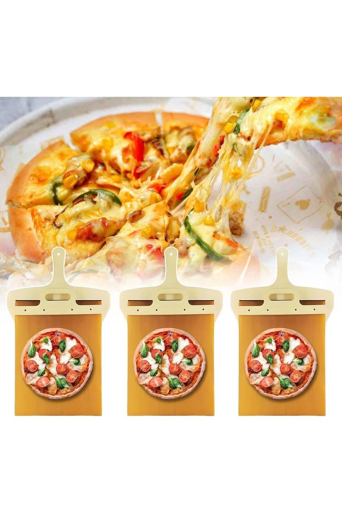 Generic-ALMEKAQUZ Sliding Pizza Crust, Pizza Paddle with Handle, Dishwasher Clean Sliding Pizza Spatula, Pi 3