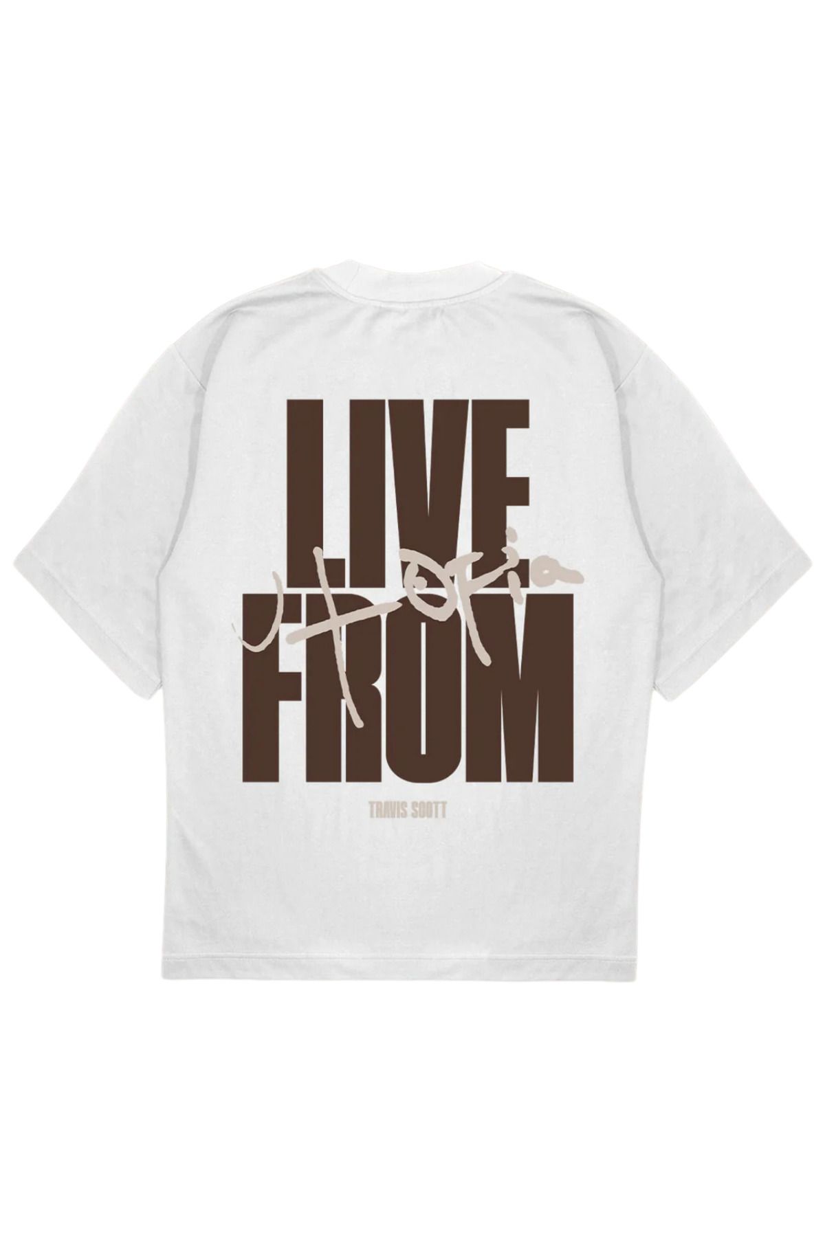 SVART WEAR LIVE FROM UTOPIA T-Shirt Baskılı Oversize Unisex Tişört travis scott