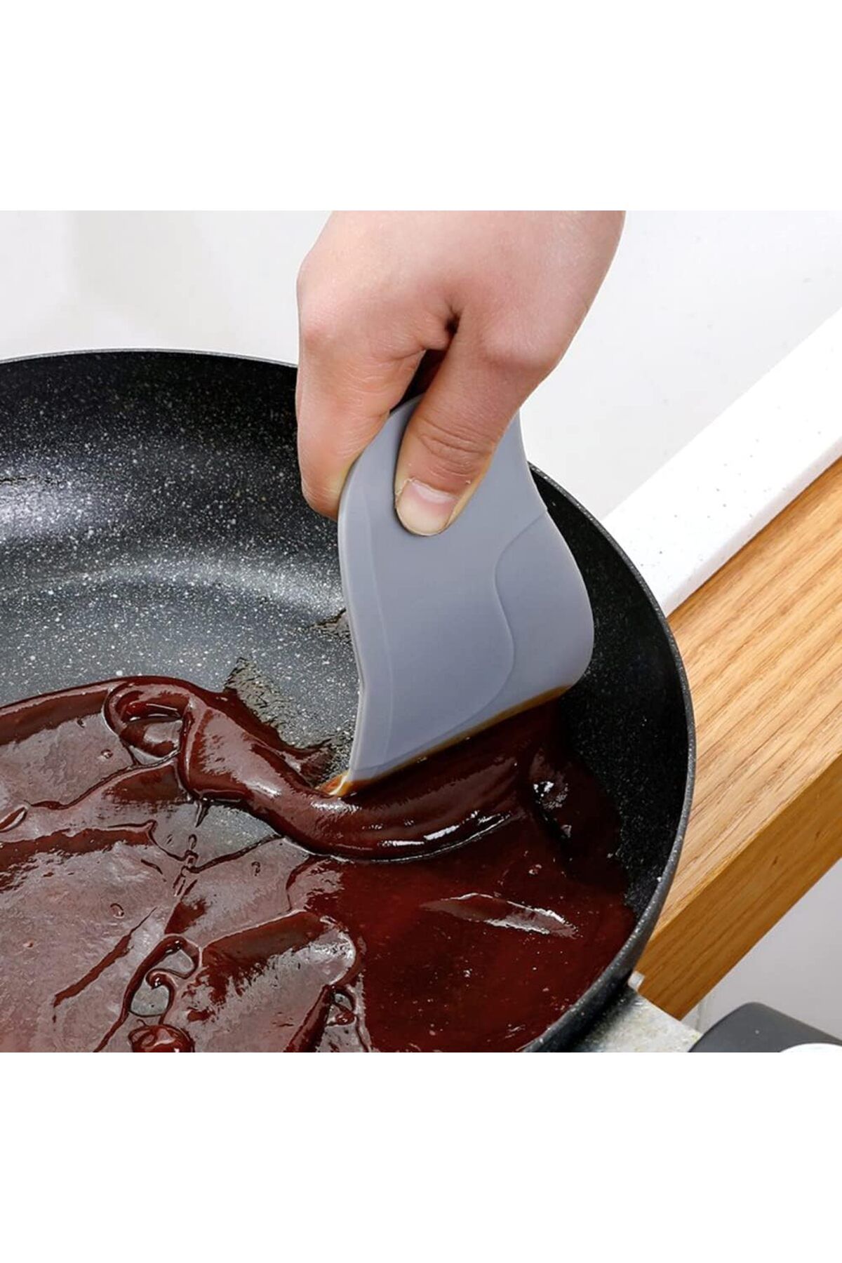Generic-2Pcs Pan Scraper Silicone Scraper, Penguin Shape Kitchen Tool Oil Plate Multifunction Scraper Bowl 6
