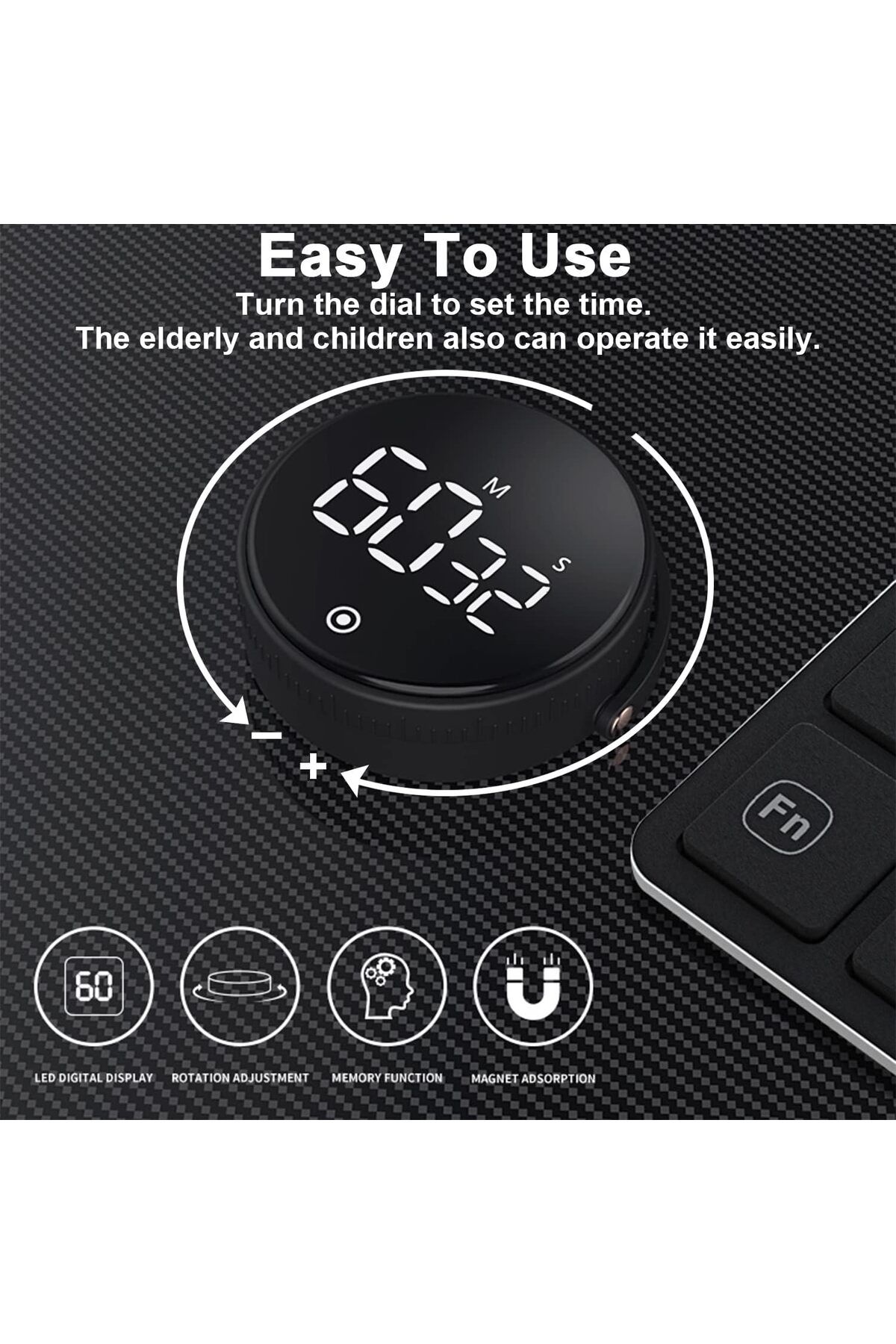 Generic-SWIUKPHE Digital Kitchen Timer for Cooking, Large LED Display Productivity Timer, Countdown Timer C 2