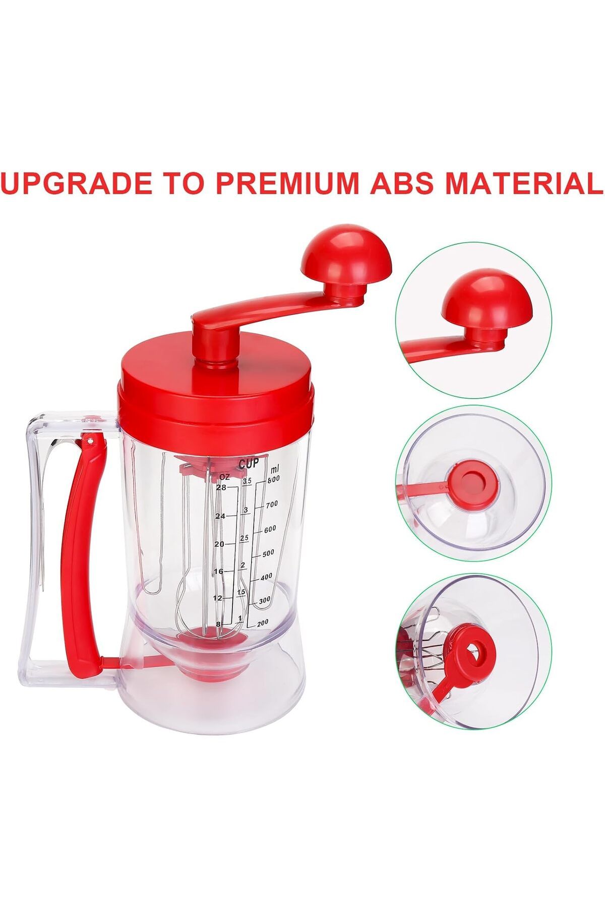 Generic-Pancake Batter Dispenser Precision Cupcake Dispenser with Mixing Function and Measuring Scale ABS F 6
