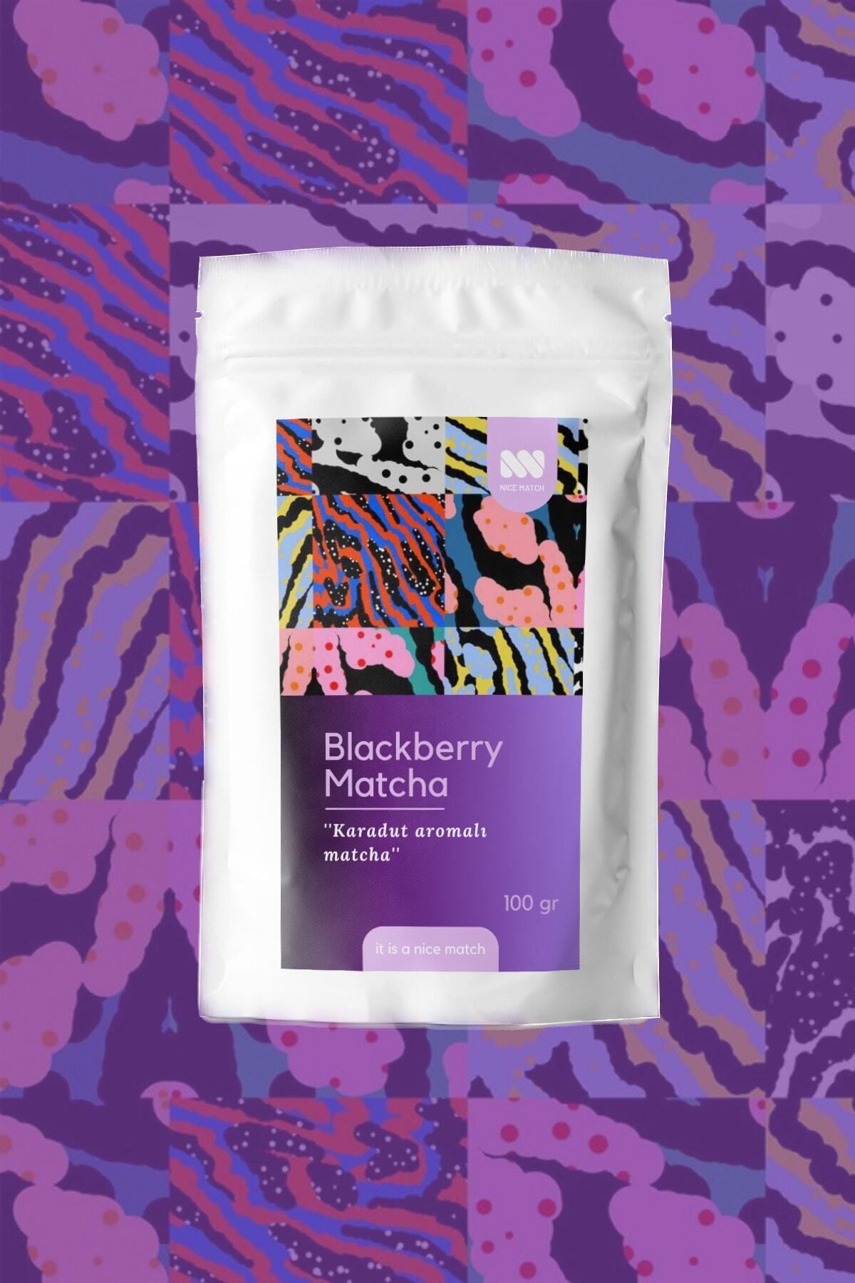 Nice Match Blackberry Matcha - Böğürtlen Aromalı Matcha 100 gr