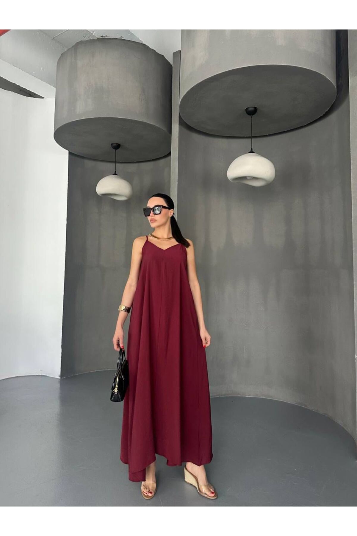 Hotfashion Askılı Salaş Elbise