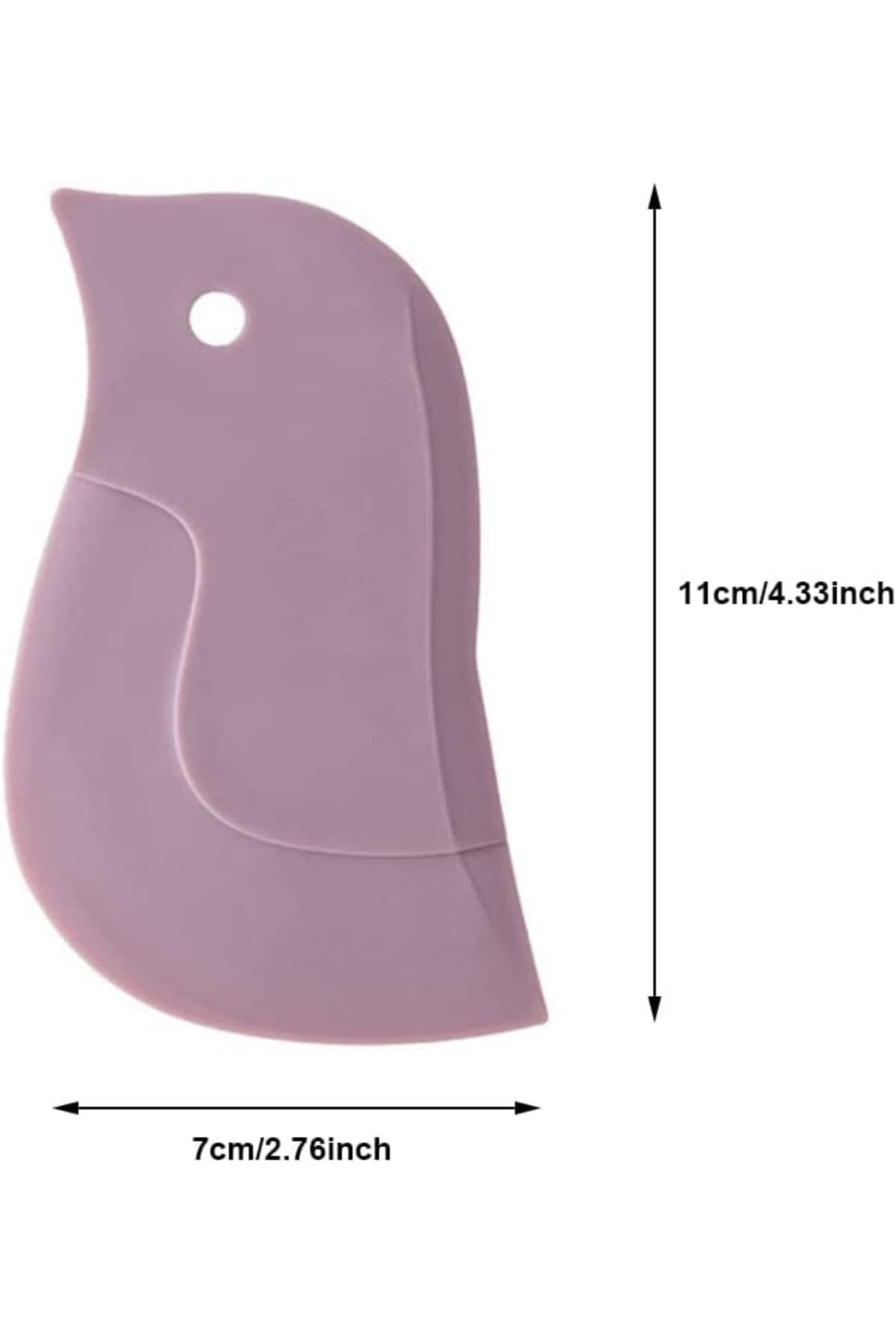 Generic-2Pcs Pan Scraper Silicone Scraper, Penguin Shape Kitchen Tool Oil Plate Multifunction Scraper Bowl 2