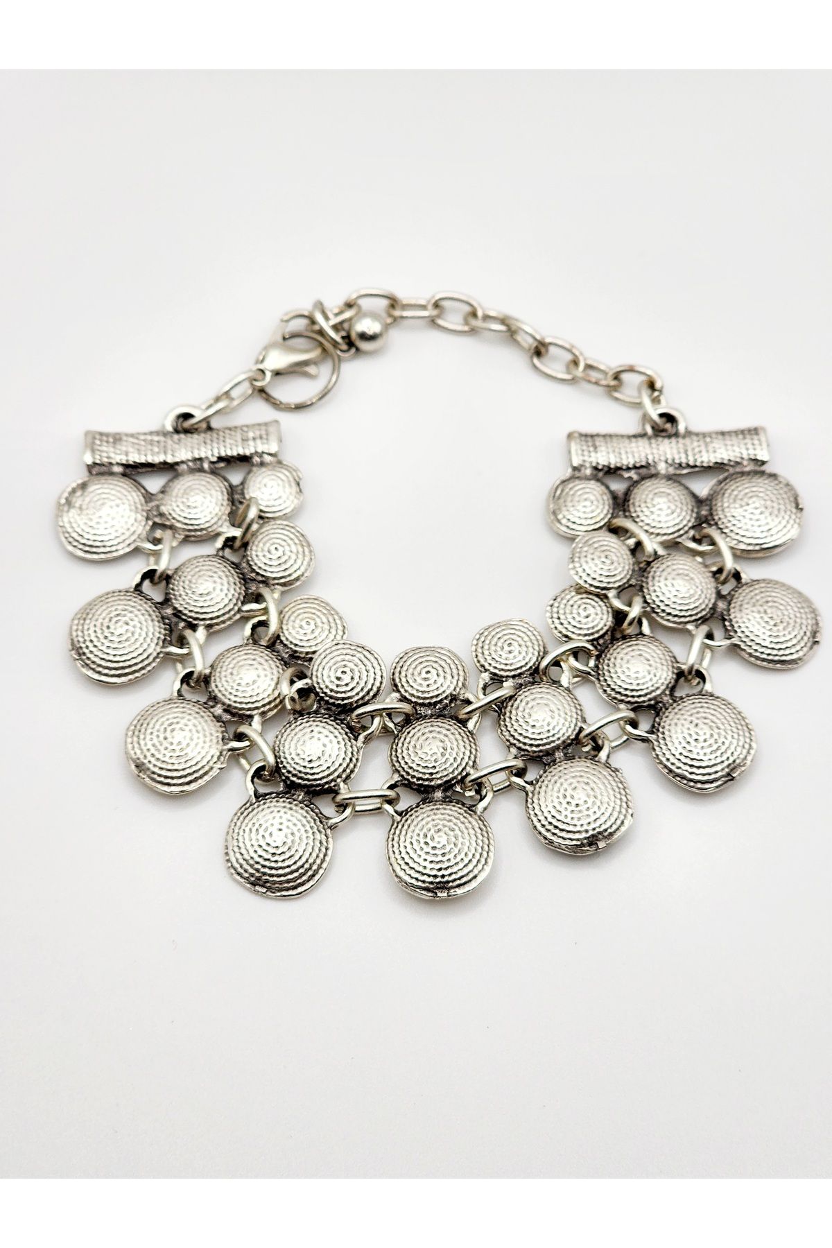 ARBABAG&ACCESSORY ZAMAK METAL ( 0 NİKEL ) 925 GÜMÜŞ KAPLAMA VİNTAGE TARZ BİLEKLİK