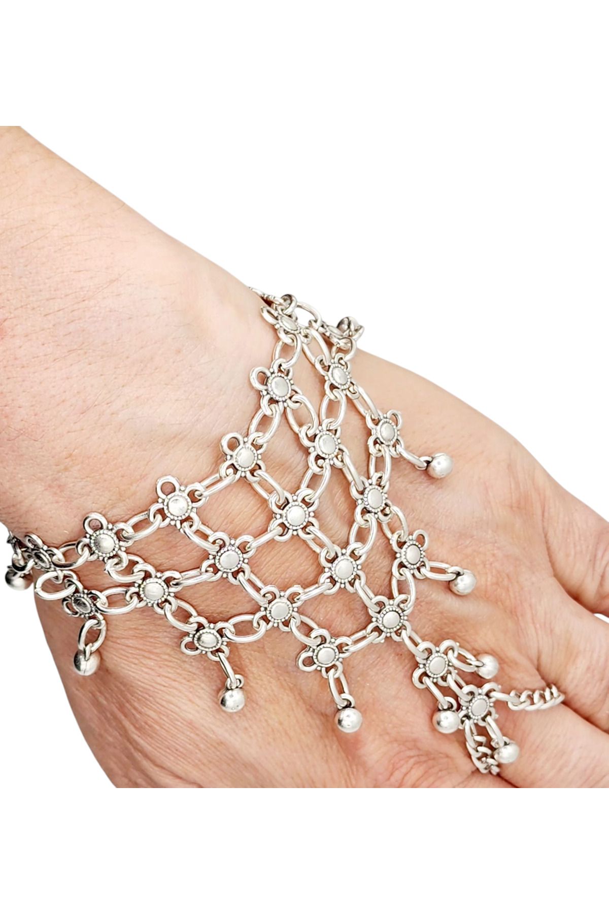 ARBABAG&ACCESSORY ZAMAK METAL ( 0 NİKEL ) 925 GÜMÜŞ KAPLAMA ETNİK TARZ ŞAHMERAN
