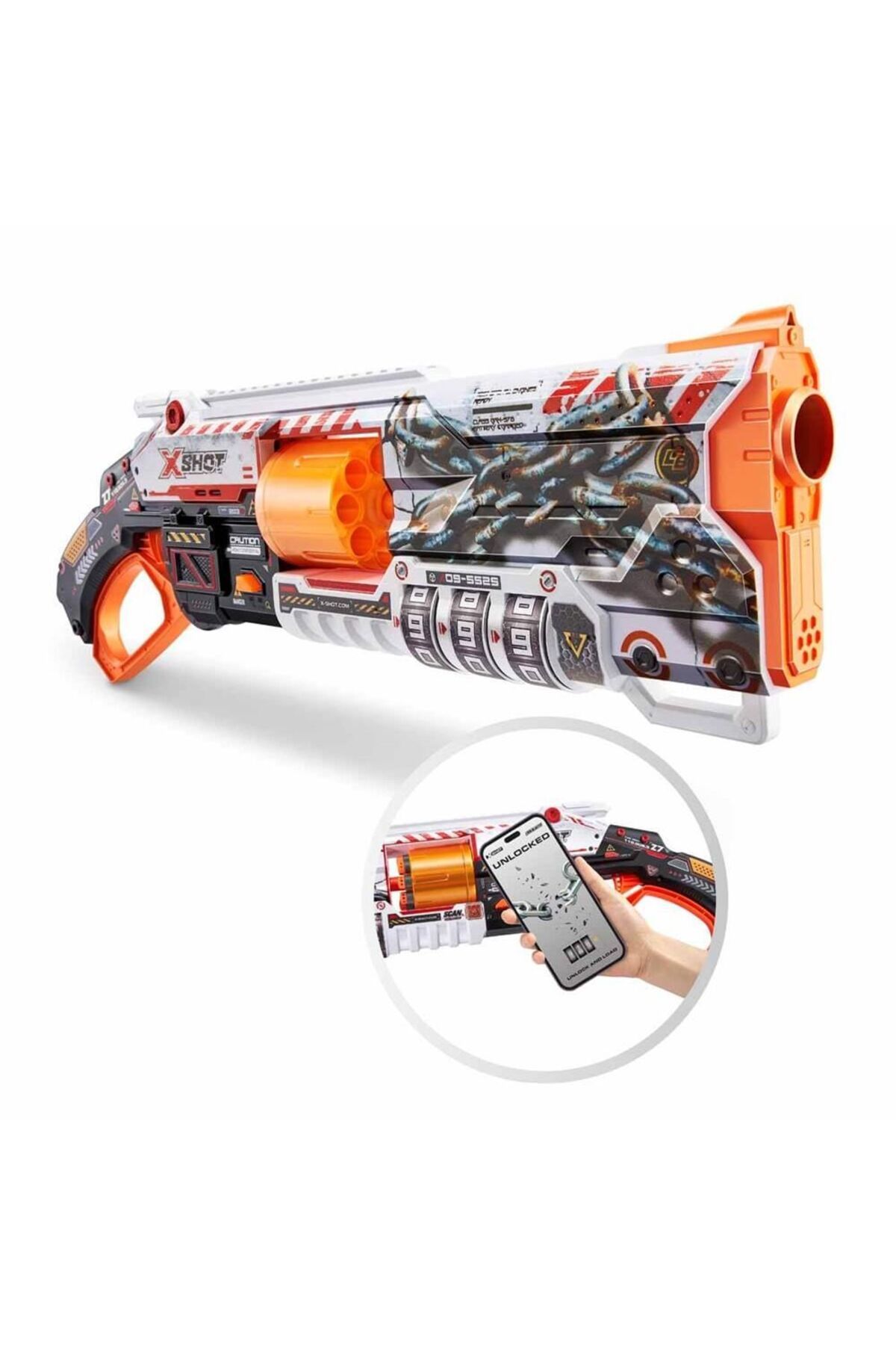 swilex X-SSkins Lock Blaster 16 Mermili Sünger Dart Atan Silah 56 cm