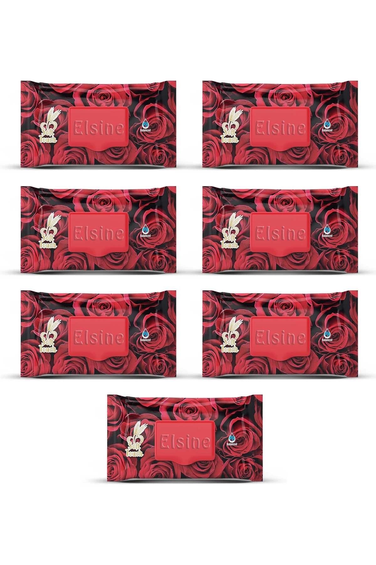 PRATİKOBA 7 Paket Red Rose Islak Havlu Mendil 90 Adet Kapaklı Gül Kokulu