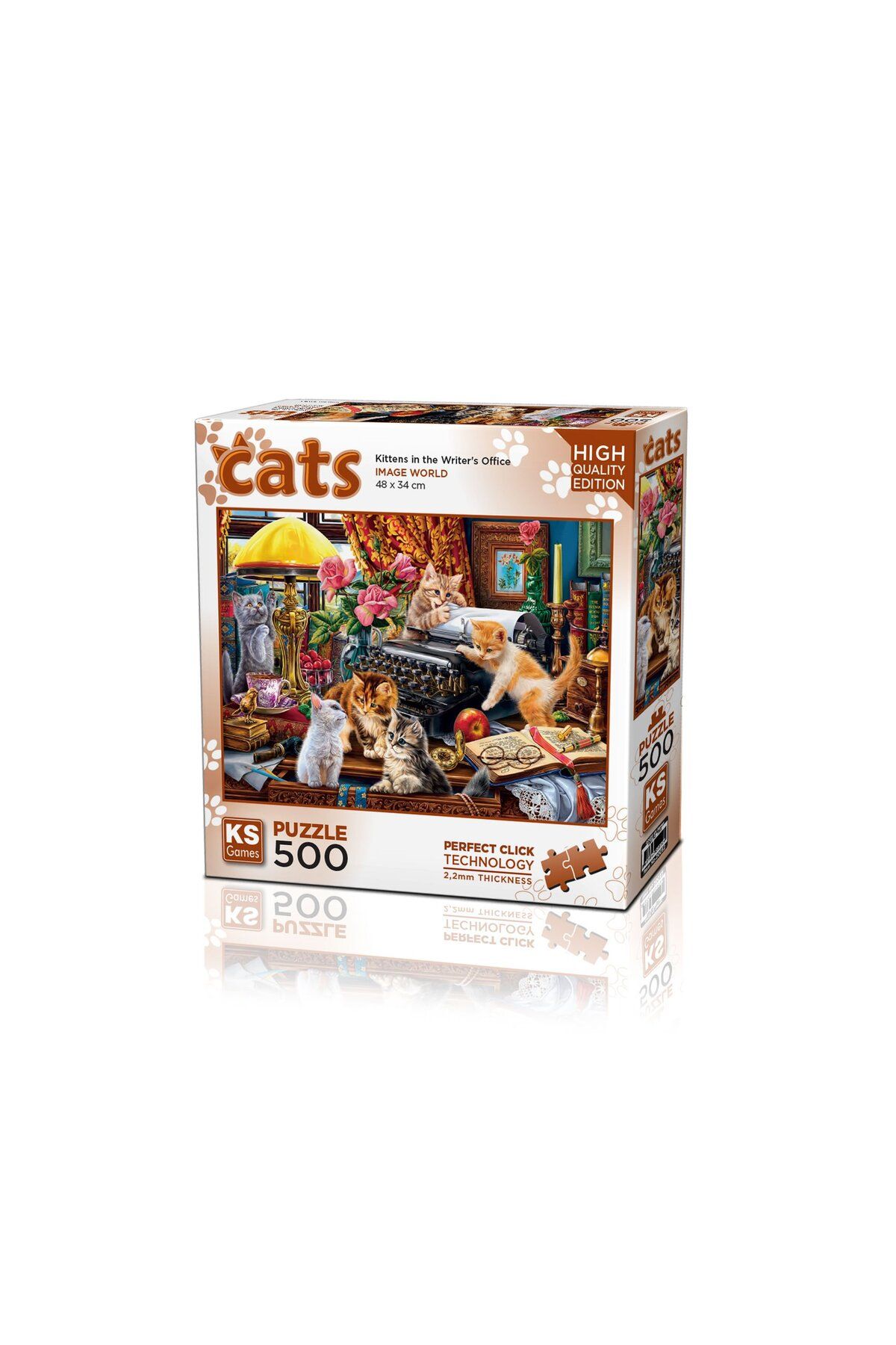 swilex Puzzle 500 Parça Cats Kittens in the Writer's Office