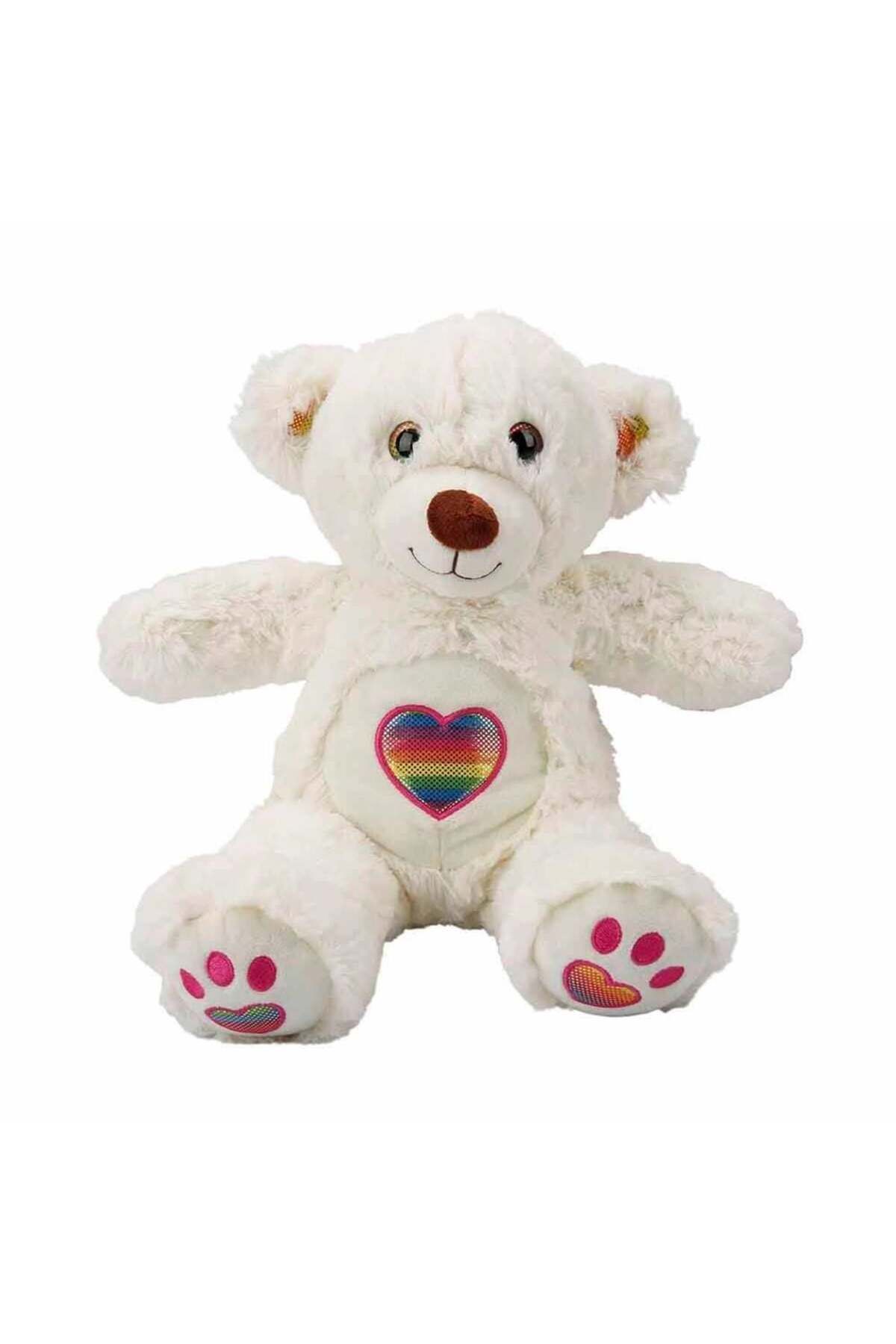 swilex Gökkuşağı Kalpli Peluş Ayı 30 cm.1 Adet Fiyatıdır