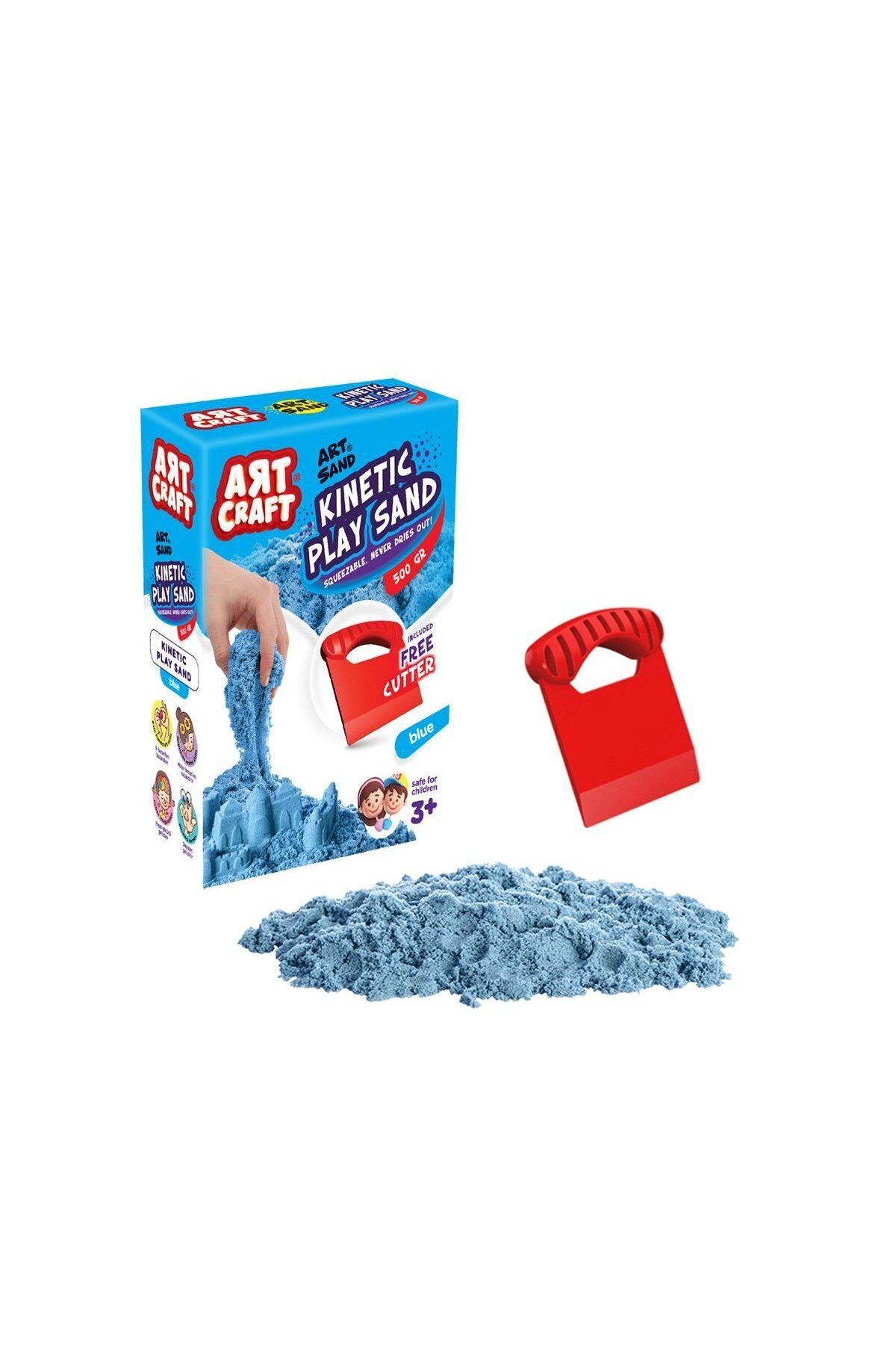 swilex 03686 , Aksesuarlı Mavi Kinetik Oyun Kumu 500 gr