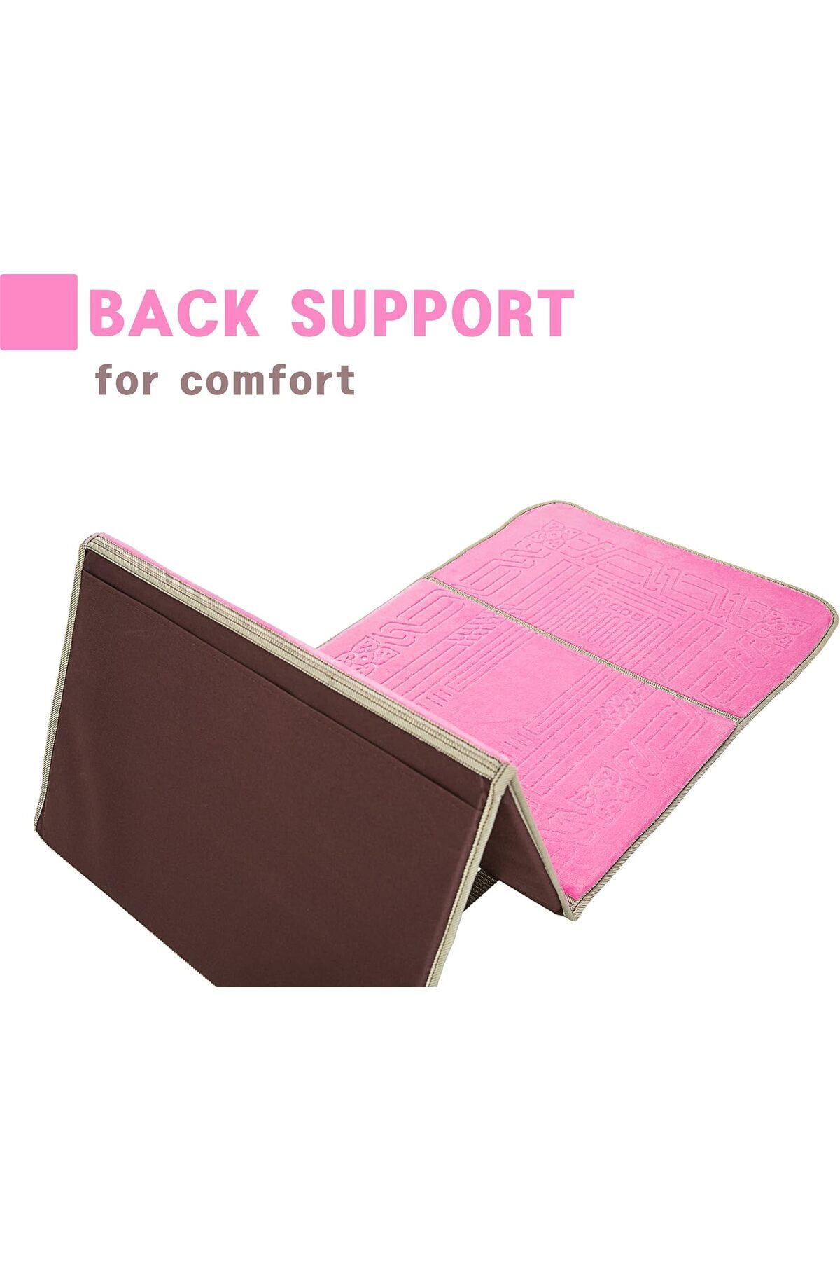 سجادة صلاة مع دعم للظهر/كرسي أرضي قابل للطي للتأمل وجيب للحمل