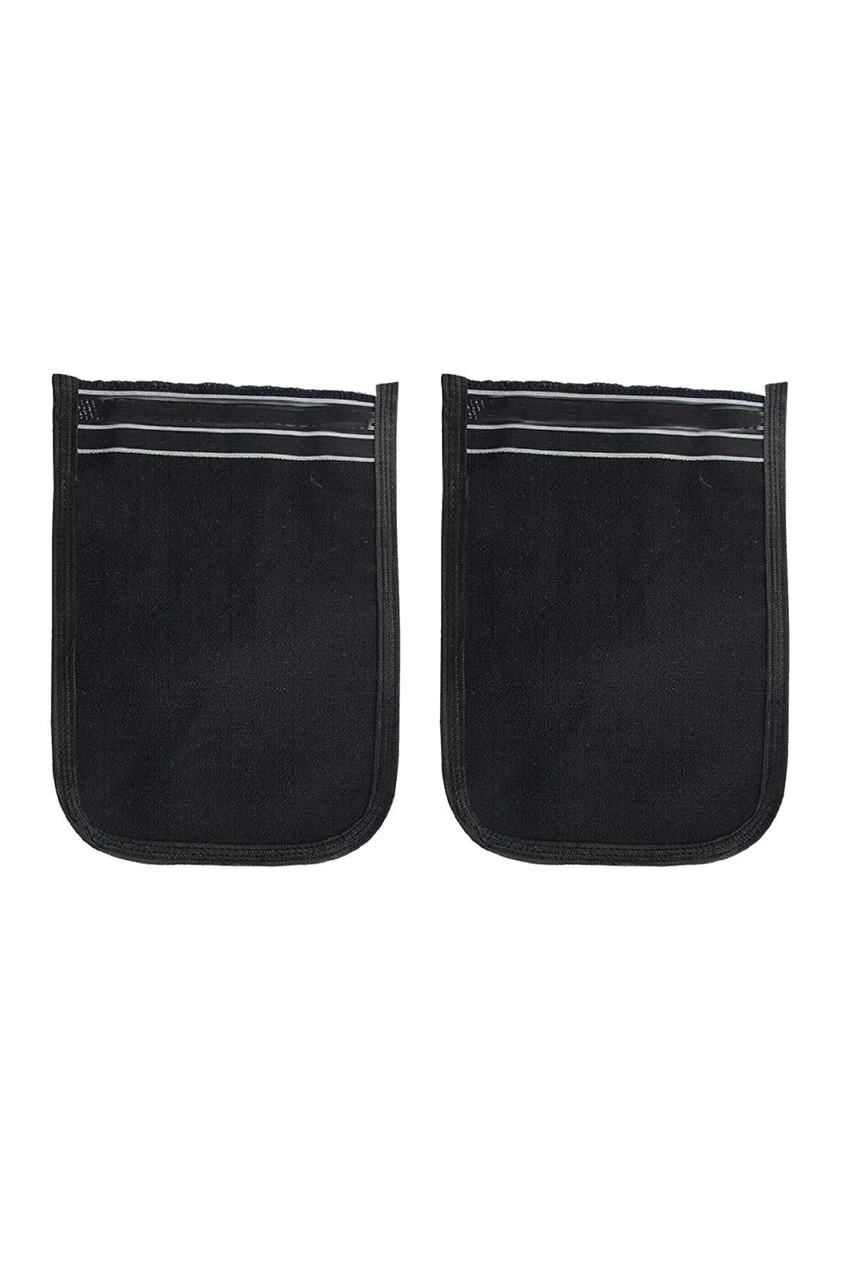 PRATİKOBA 2 Adet Osmanlı Kalın Siyah Banyo Hamam Kesesi 25x17 Cm