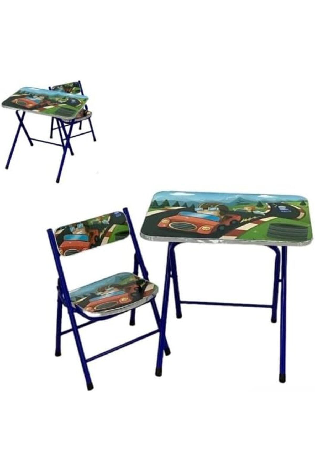 Generic-SMART HOME Educational Study Table Chair with Clock, Kids Study Desk, Kids Educational Desk with Table 2