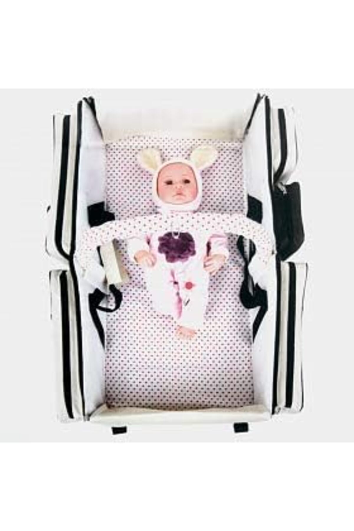 Generic-Pink Pari 2 in 1 Multi-Function Portable Folding Baby Travel Bed Crib Diaper Bag by Warmword 6