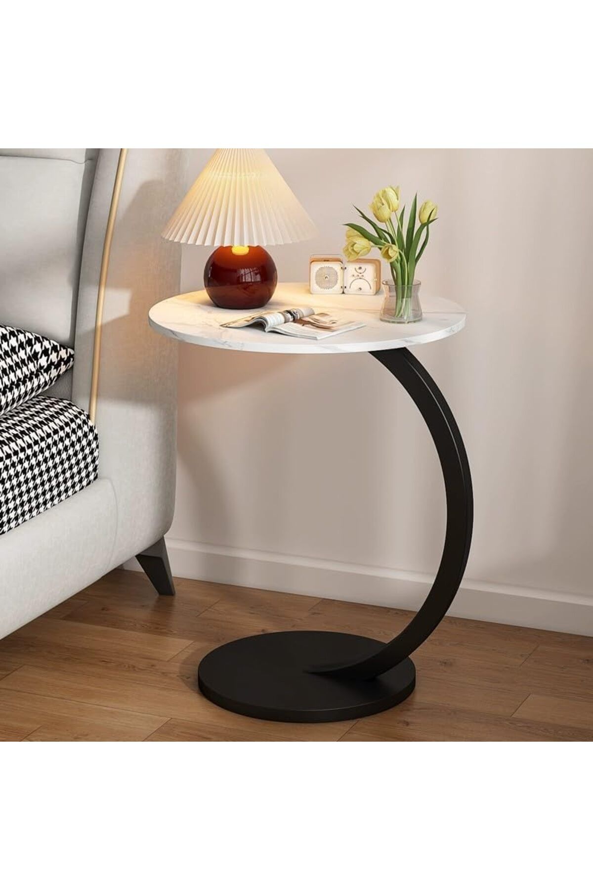 Generic-XIUWOO End Table,Side Table for Sofa and Bed,Round Coffee Table for Couch,Beside Small Table Desk f 7