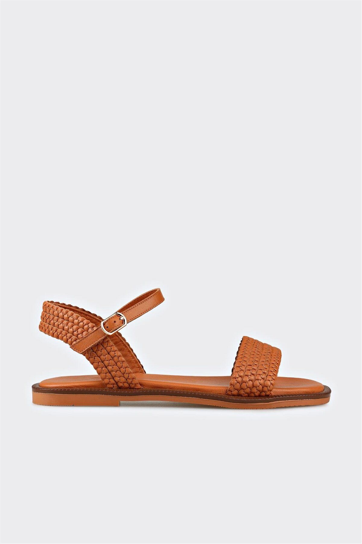 Elle Shoes Taba Deri Kadın Günlük Ayakkabı