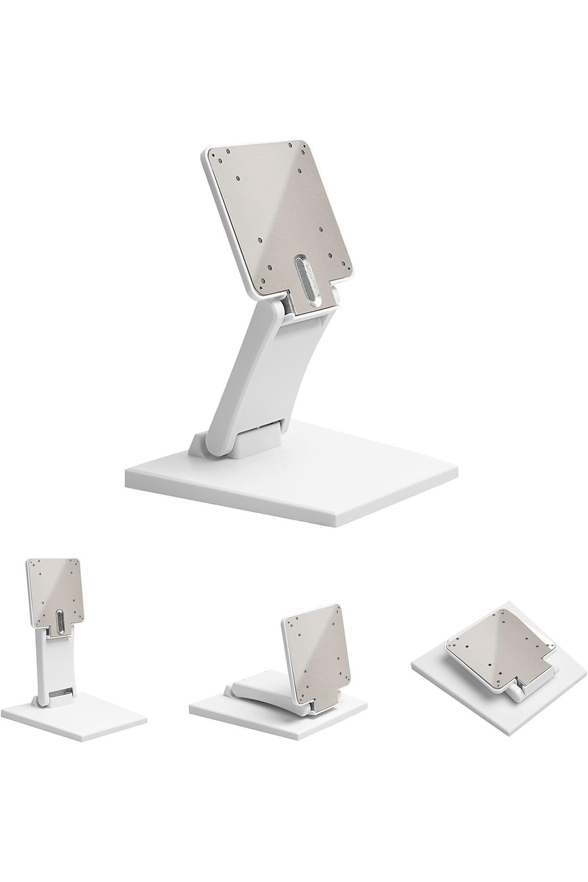 Generic-Lay Flat Monitor Stand, Metal Foldable Low Profile Monitor Stands, Adjustable LCD Monitor Stand wit 1