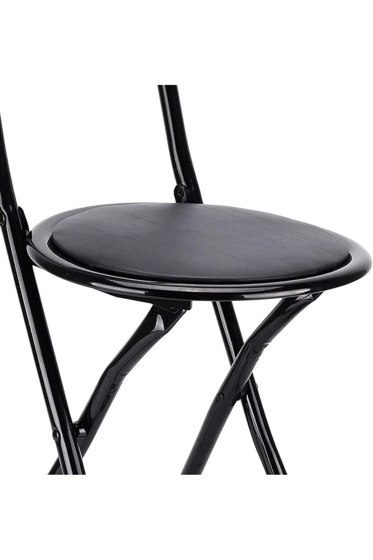 كرسي بونكا المحمول القابل للطي للصلاة والرحلات وغرفة المعيشة وغرفة الطعام، أسود