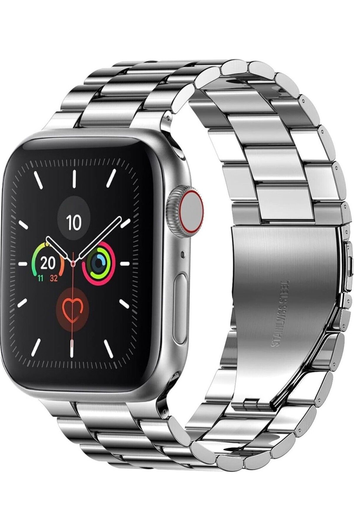 Zentico AppleWatch Series 9 8 7 6 5 4 3 2 1 Se Ultra41MM40MM38MMUyumluKlasikPaslanmaz Çelik Kordon